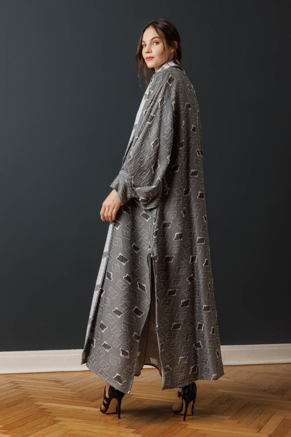 Patched Gray Kaftan 