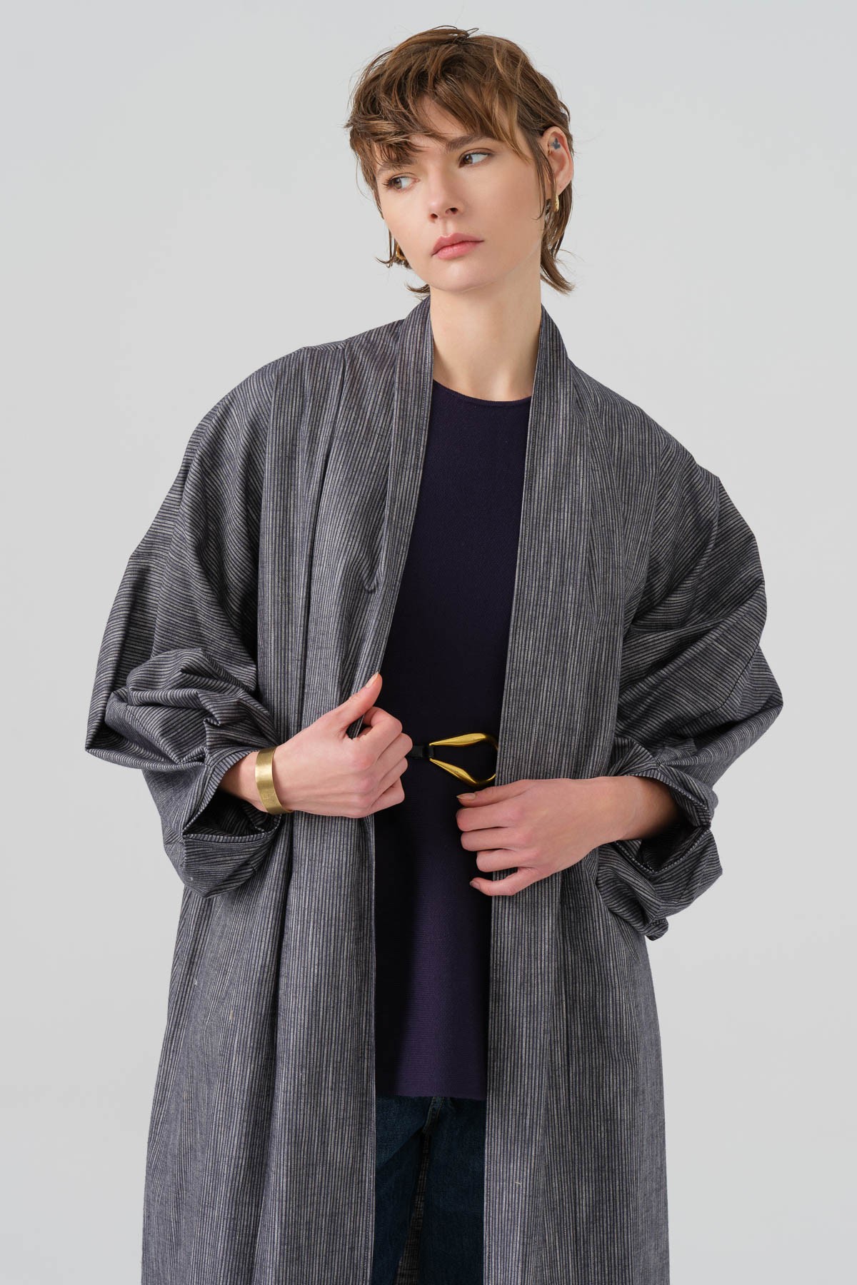 Midnight Stripe Kaftan