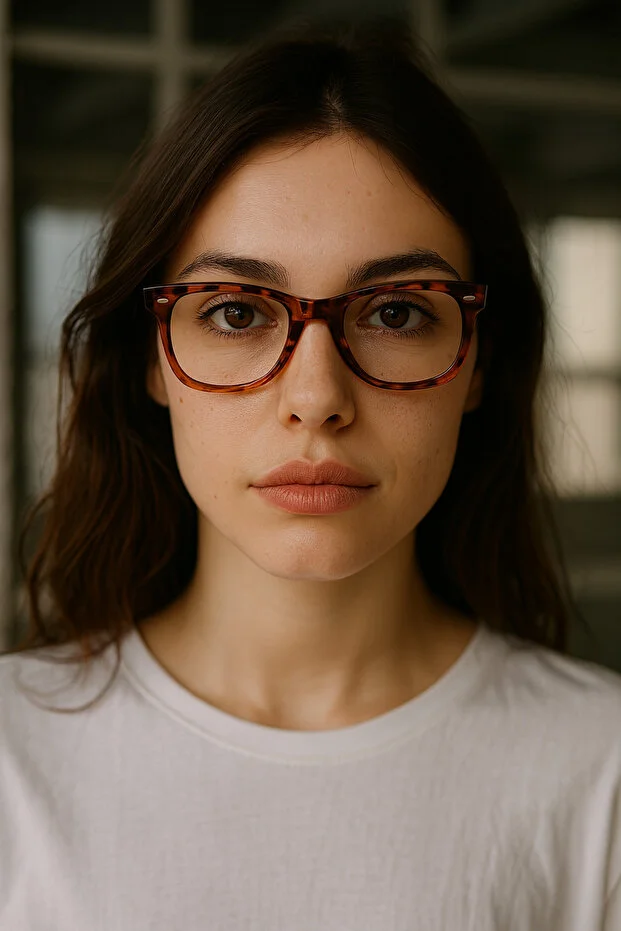 WİFİ Çapraz Voyaguer  Unisex  Mavı Işık  Blue Block Gözlük - Leopar / Şeffaf