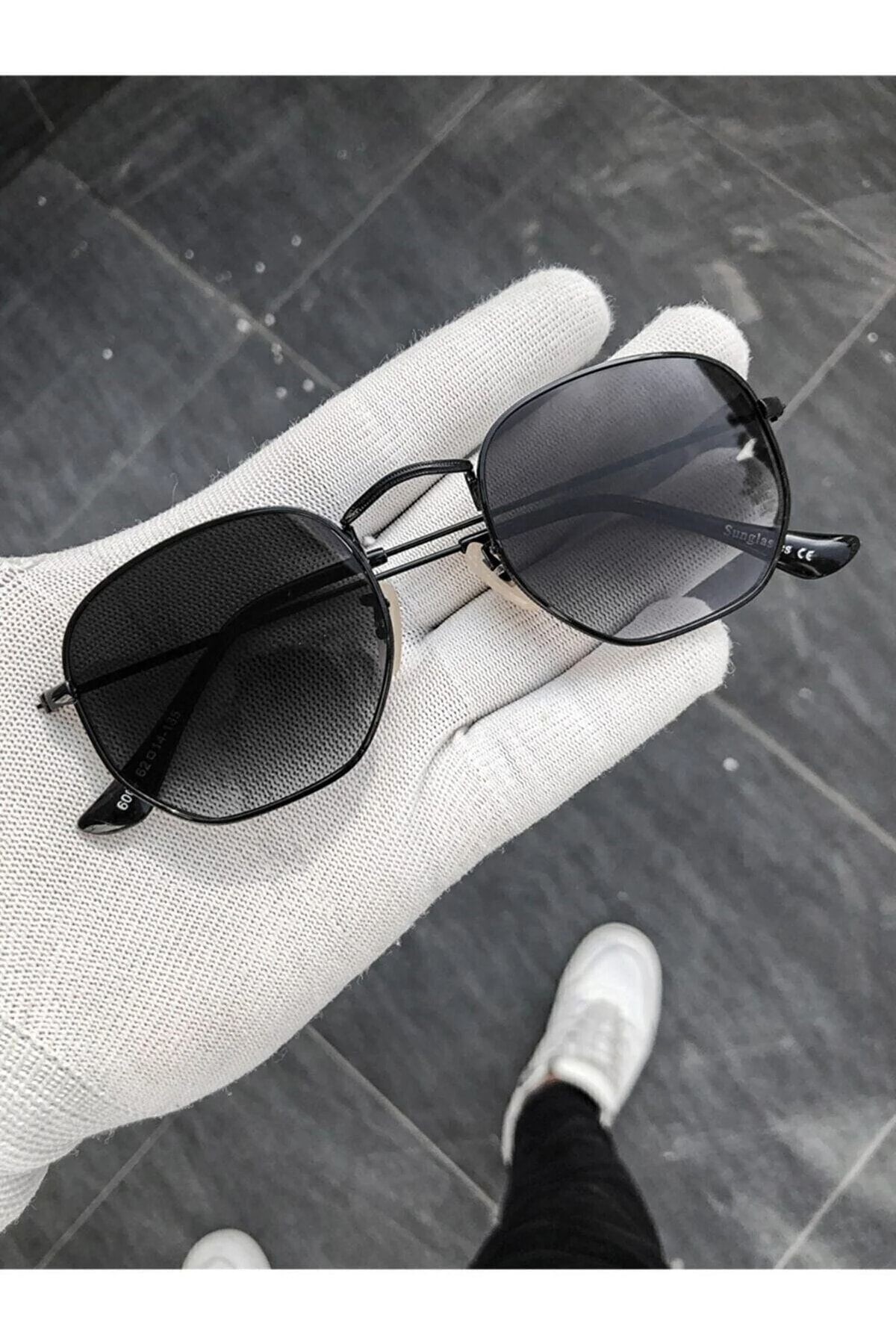 Beşgen  Metal Çerçeveli  Unisex Güneş Gözlüğü