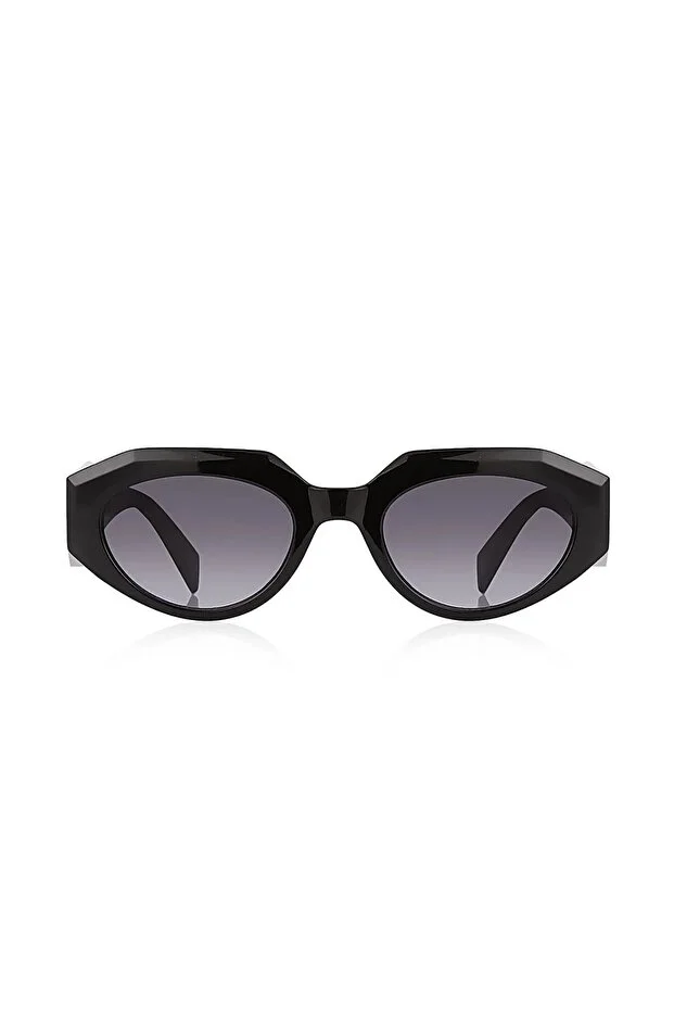 Prodo Venetta  Unisex Siyah Oval Güneş Gözlüğü