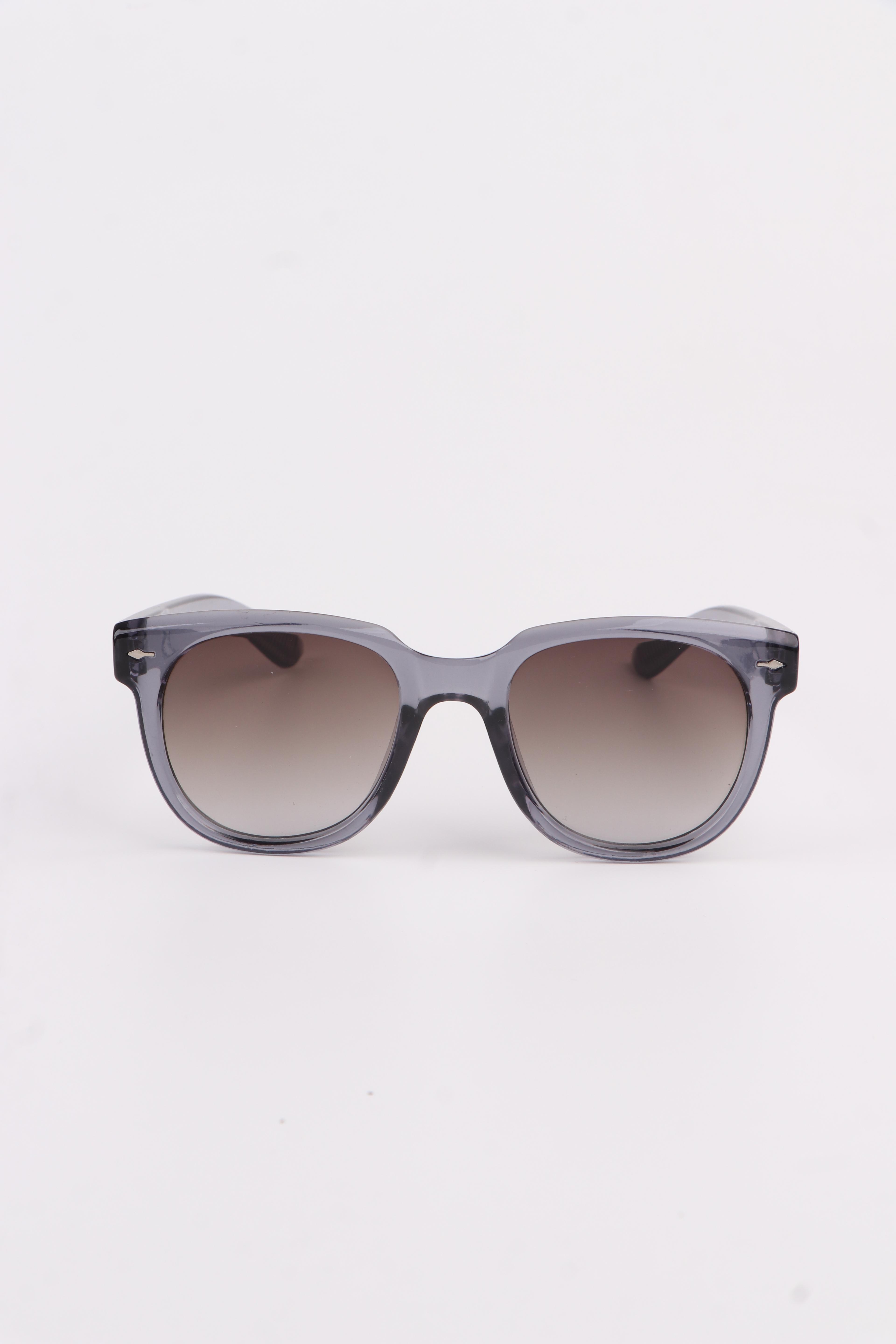 Ovalli Yan Ok Oval Unisex Güneş Gözlüğü - Duman / Kahve