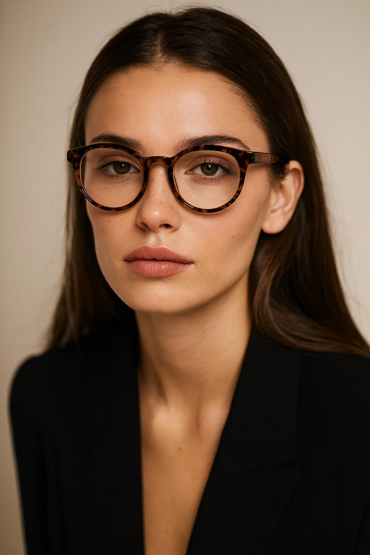 Petta Şeffaf Dunky Blue Block Gözlük - Leopar / Şeffaf