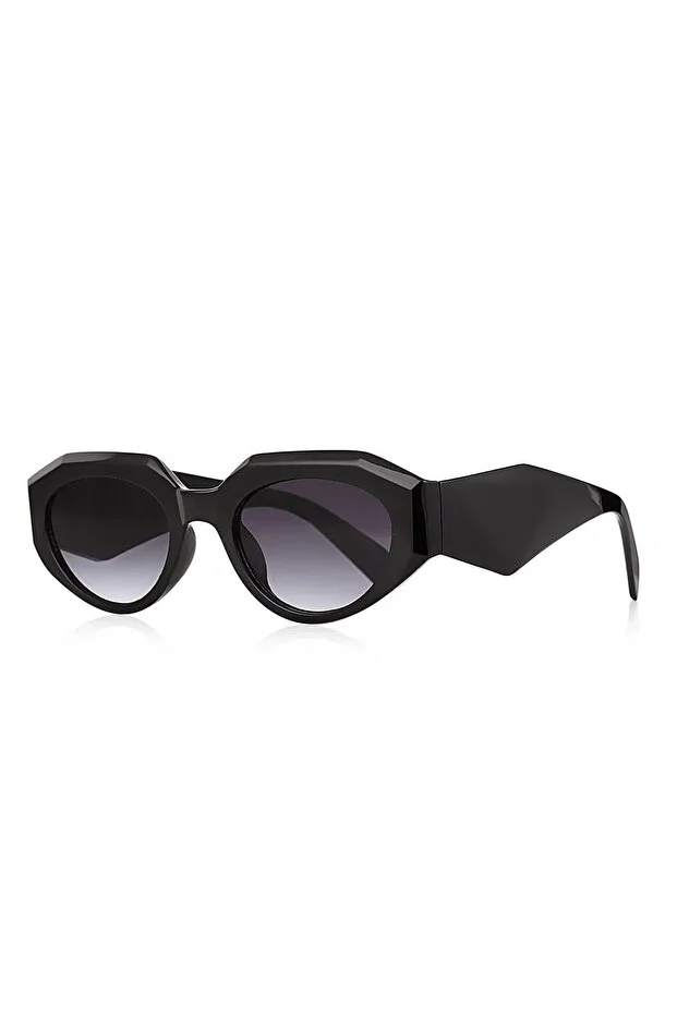 Prodo Venetta  Unisex Siyah Oval Güneş Gözlüğü