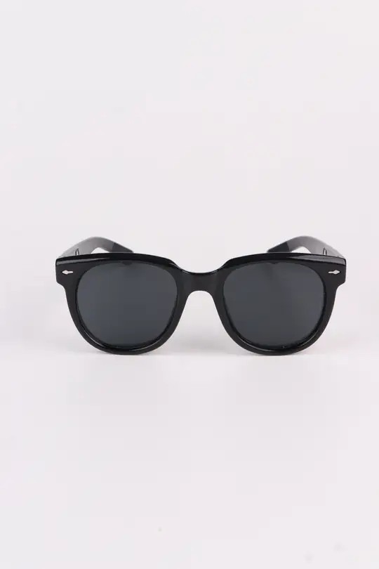 Ovalli Yan Ok Oval Unisex Güneş Gözlüğü - Siyah