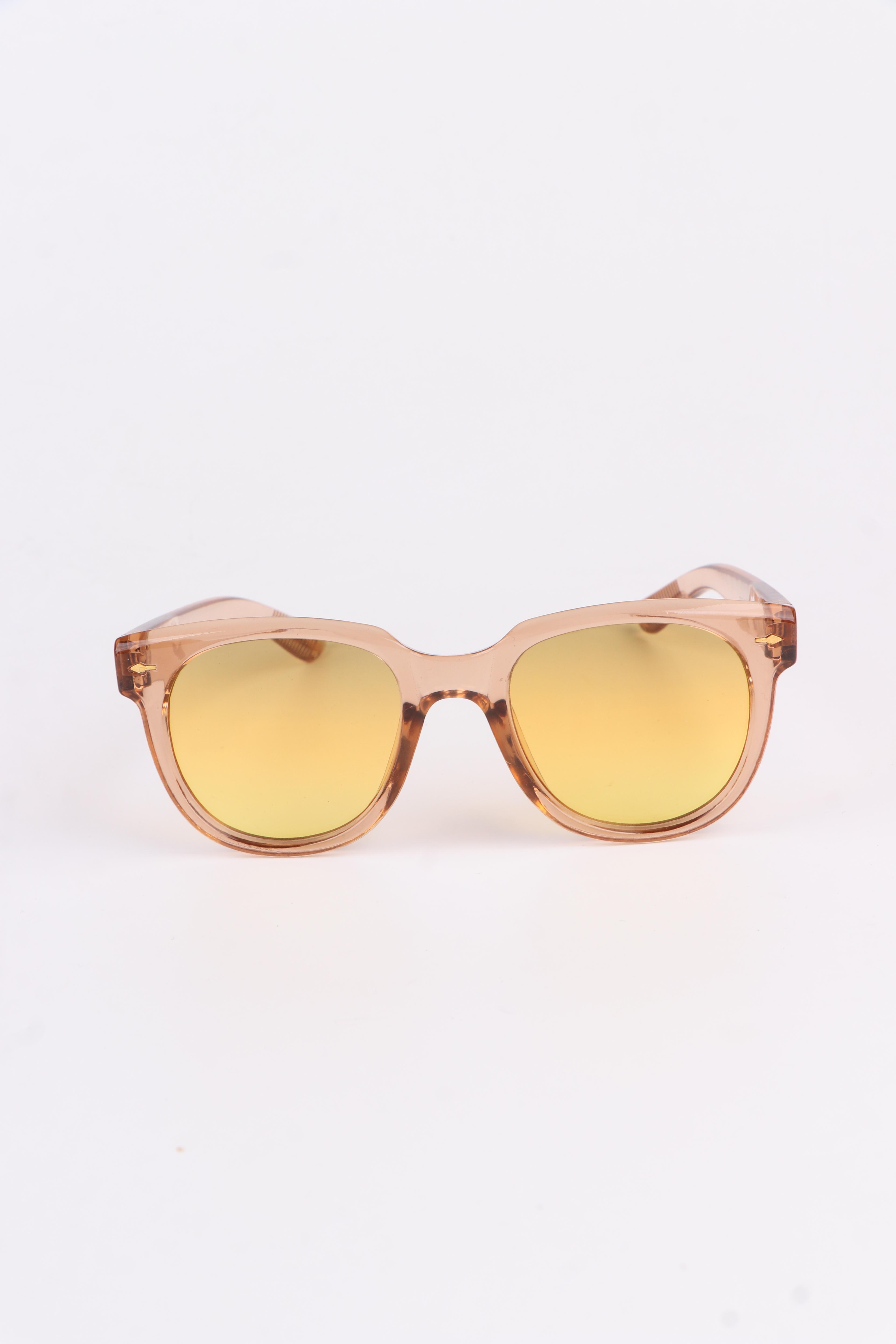 Ovalli Yan Ok Oval Unisex Güneş Gözlüğü - Bal