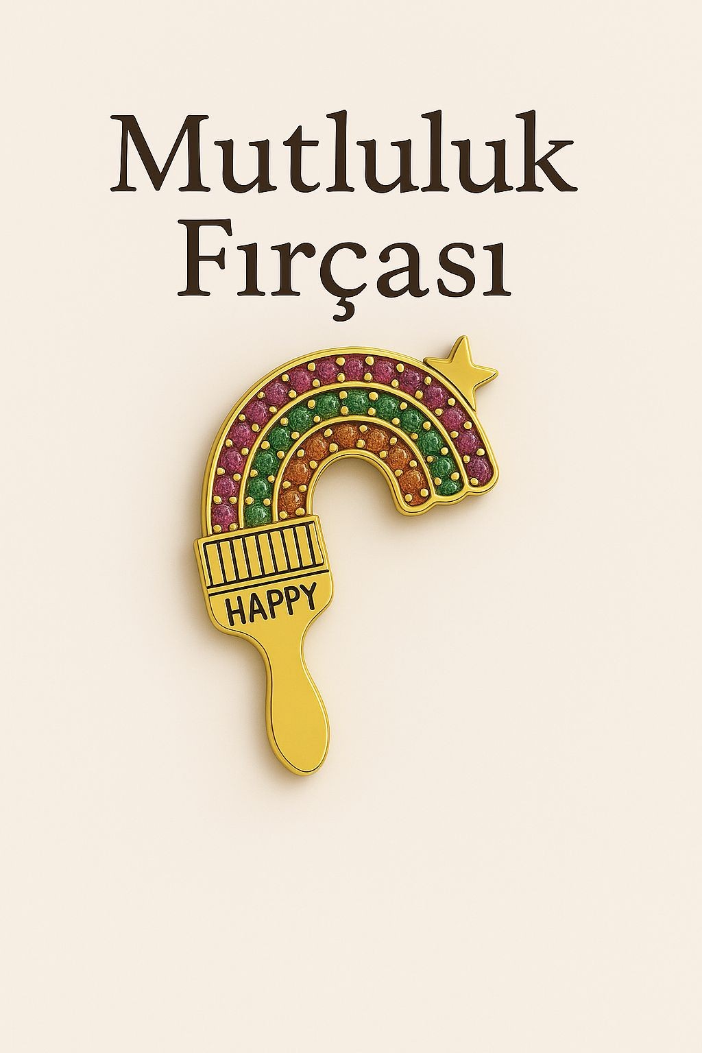 Mutluluk Fırçası Broş