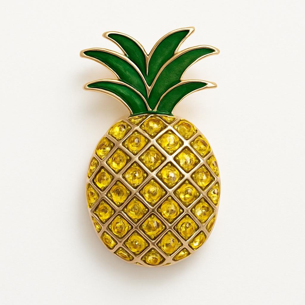 Ananas Işıltısı Broş