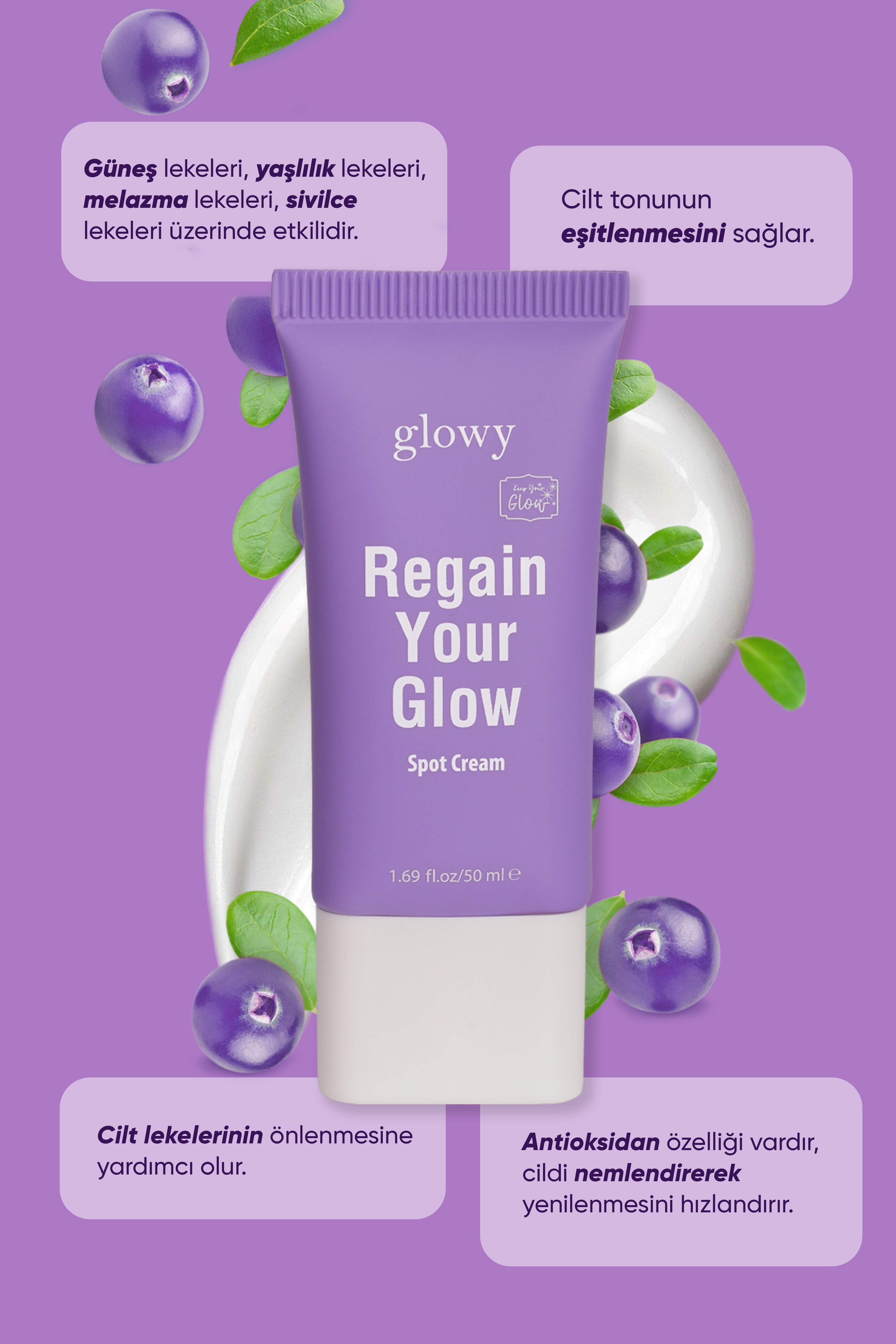 Regain Your Glow Lekeleri Yok Eden Ve Yenilerinin Oluşmasını Önleyen Leke Kremi 50ml