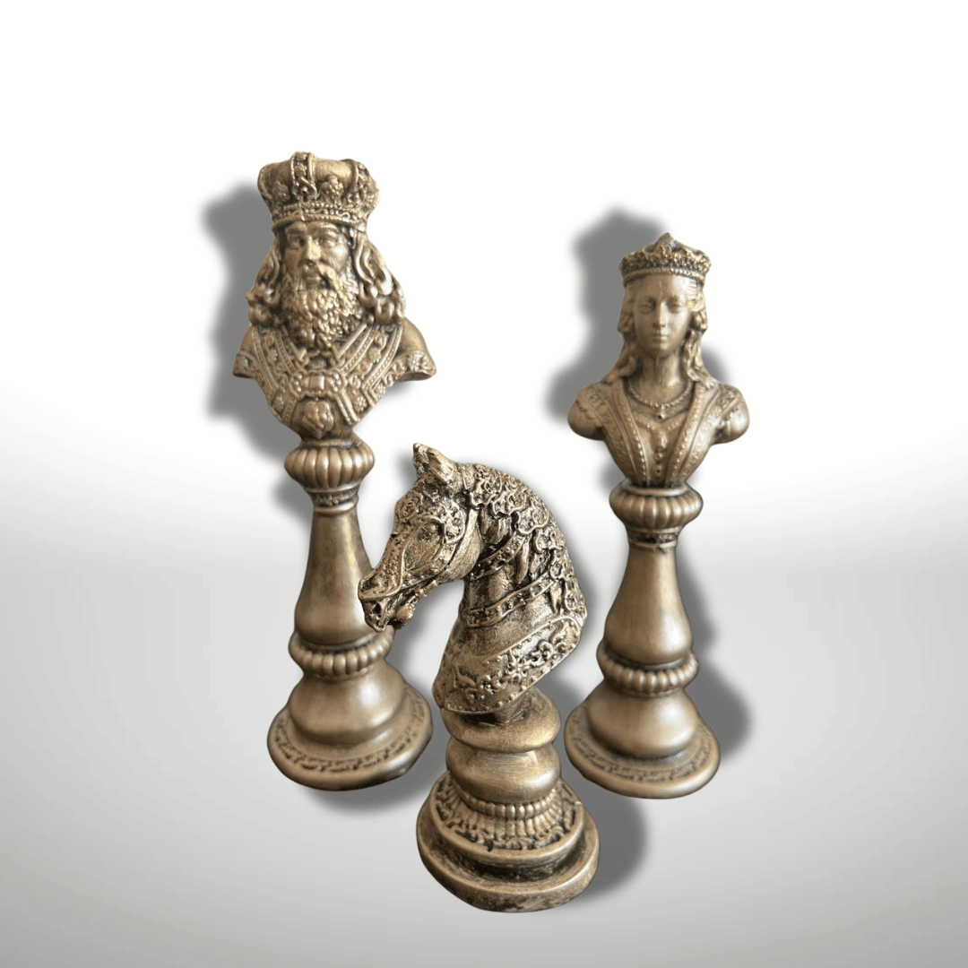 Royal Chess – Dekoratif Satranç Figür Seti (3’lü)