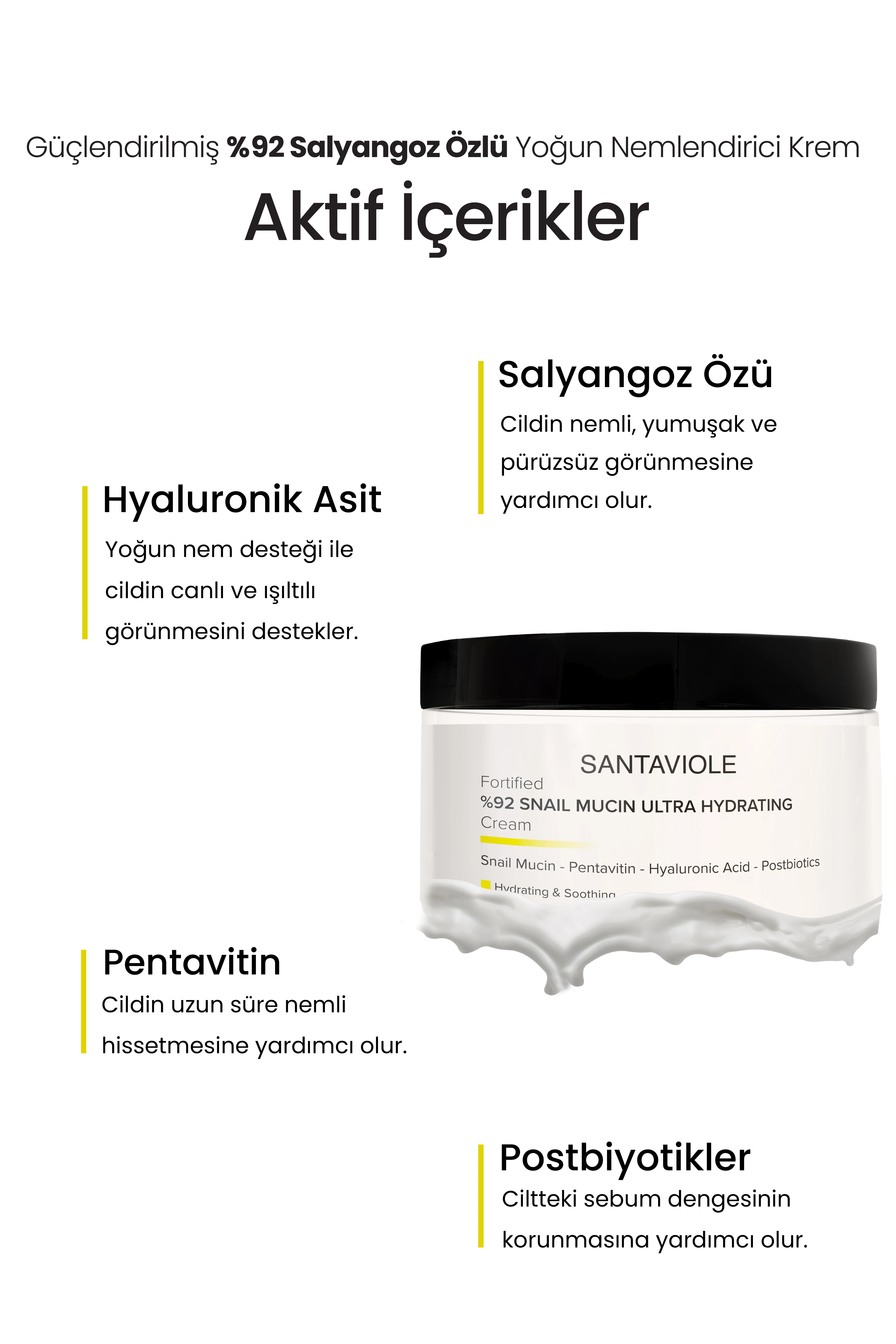 Güçlendirilmiş %92 Salyangoz Özlü Yoğun Nemlendirici Krem 