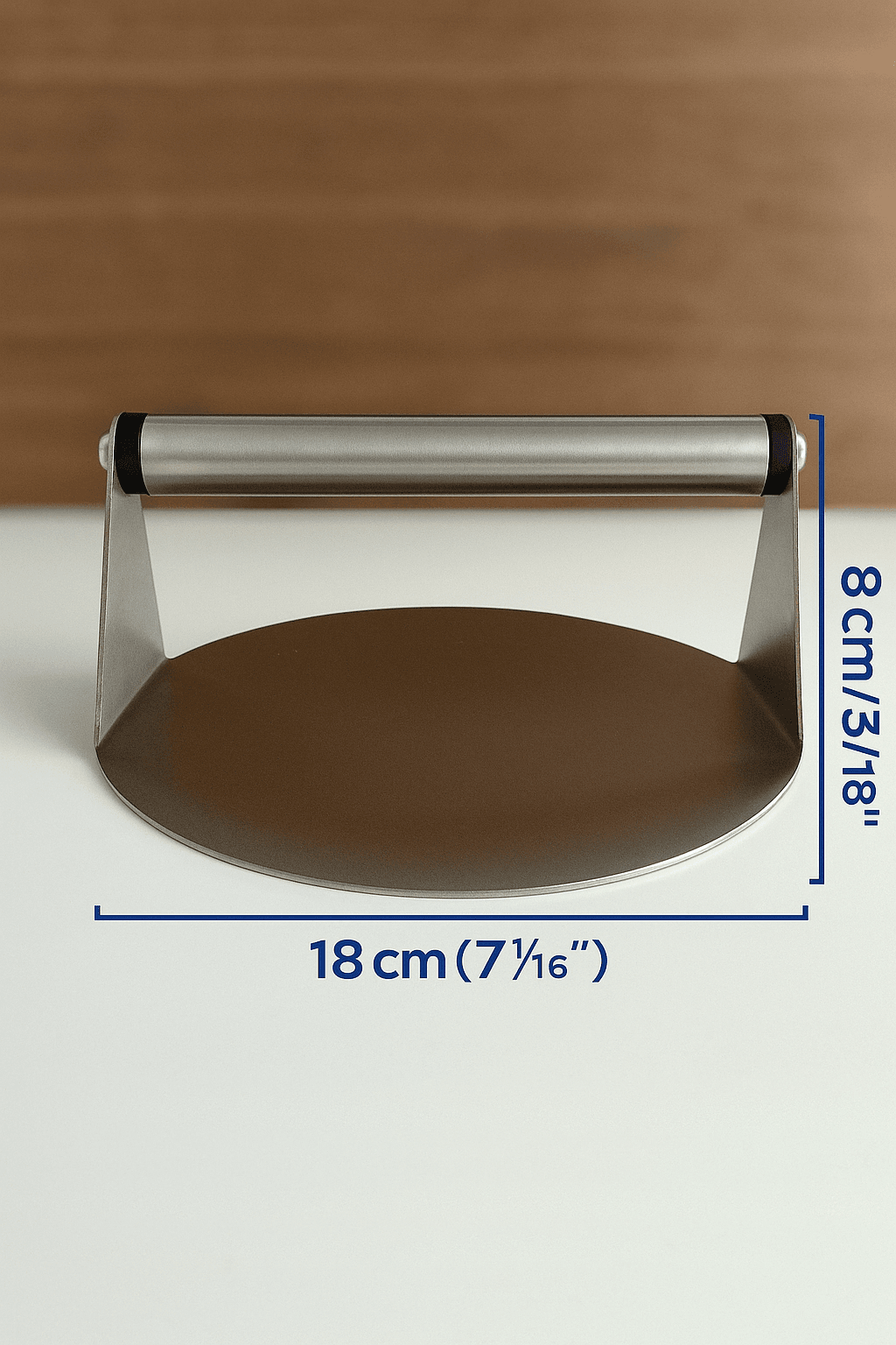 Paslanmaz Çelik Burger Presi 18 cm