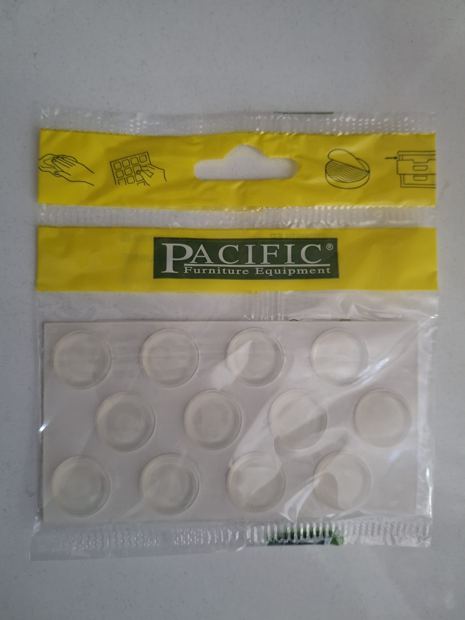 PACIFIC Yapışkanlı Silikon Cam Masa Altlığı 18 mm