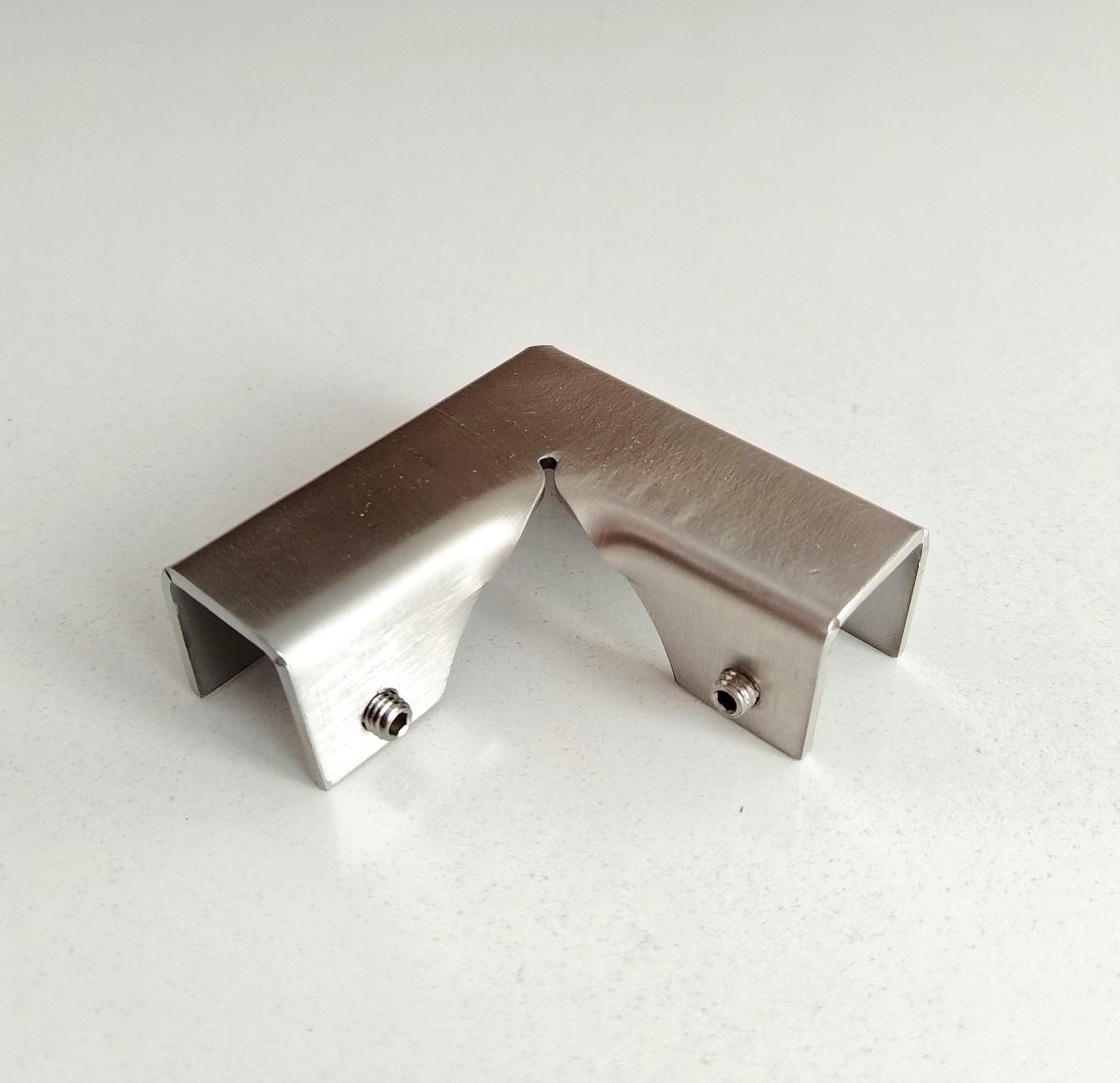 L Paslanmaz Çelik Cam Tutucu (6+6 mm)