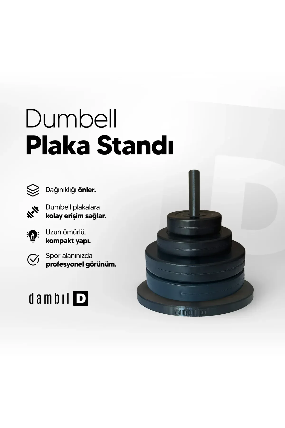 Dambıl Halter Plaka Standı