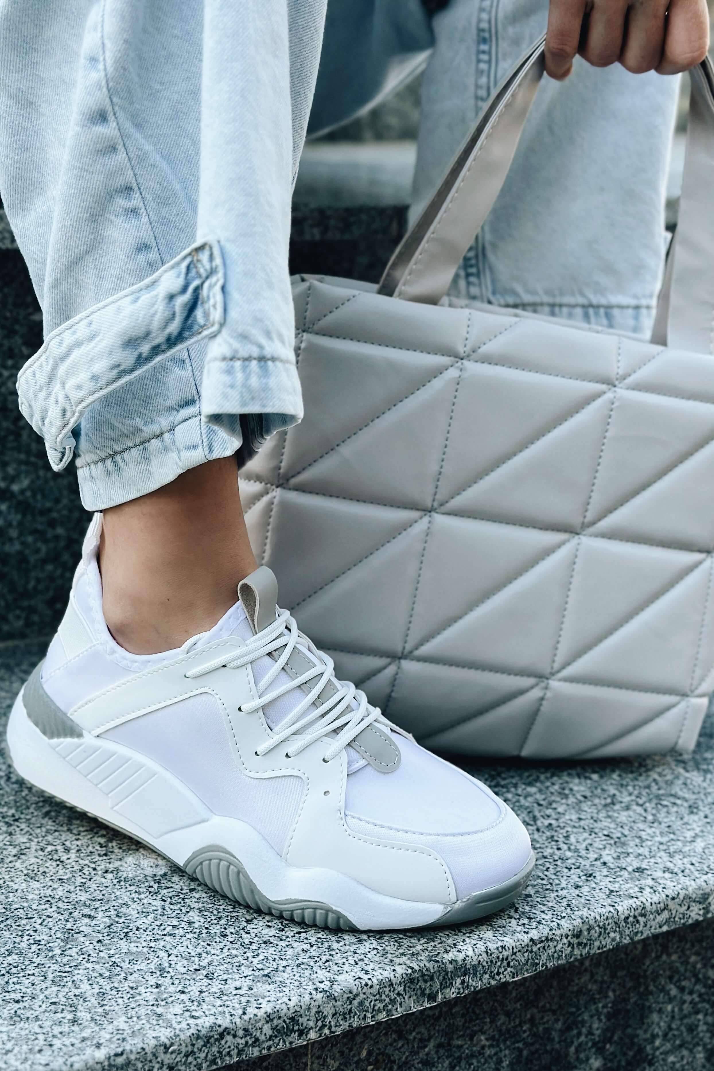 Vontex textile women's sneakers gray