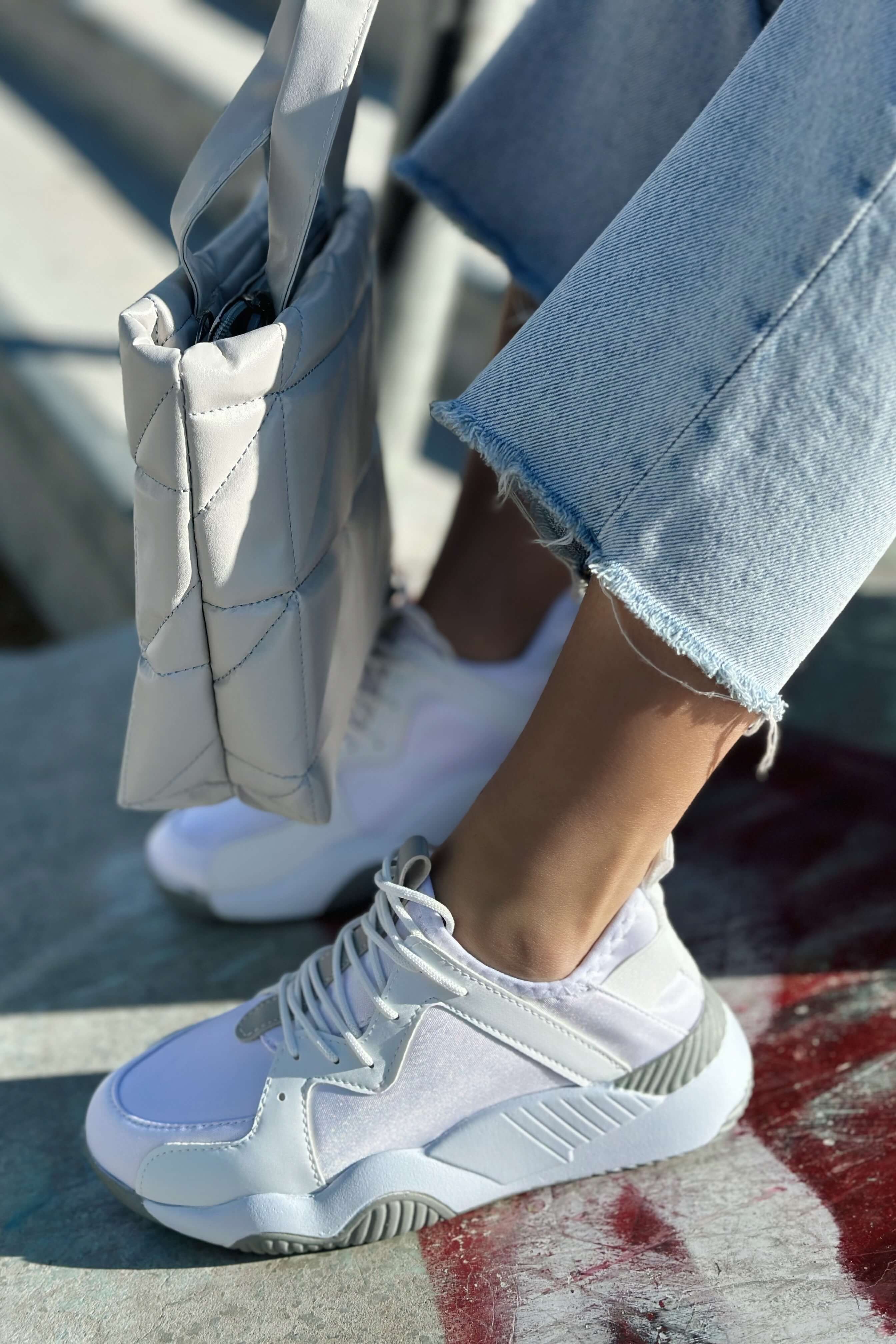 Vontex textile women's sneakers gray