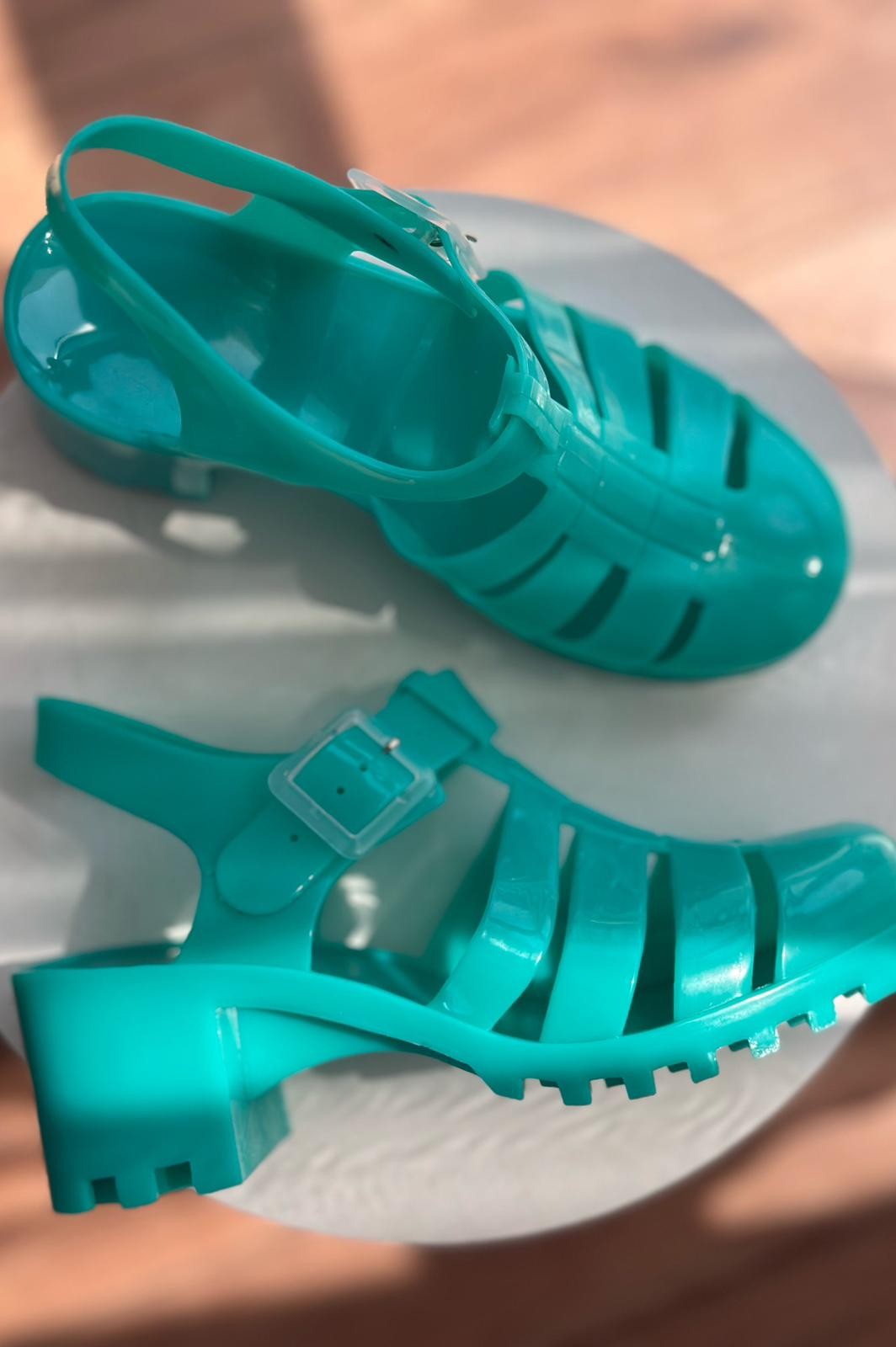 Jelly woman sandals turquoise