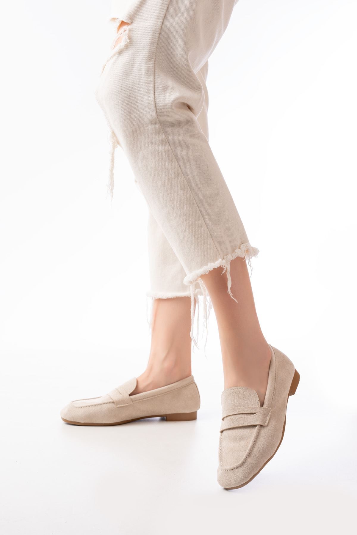 Beige Women's Ballerinas