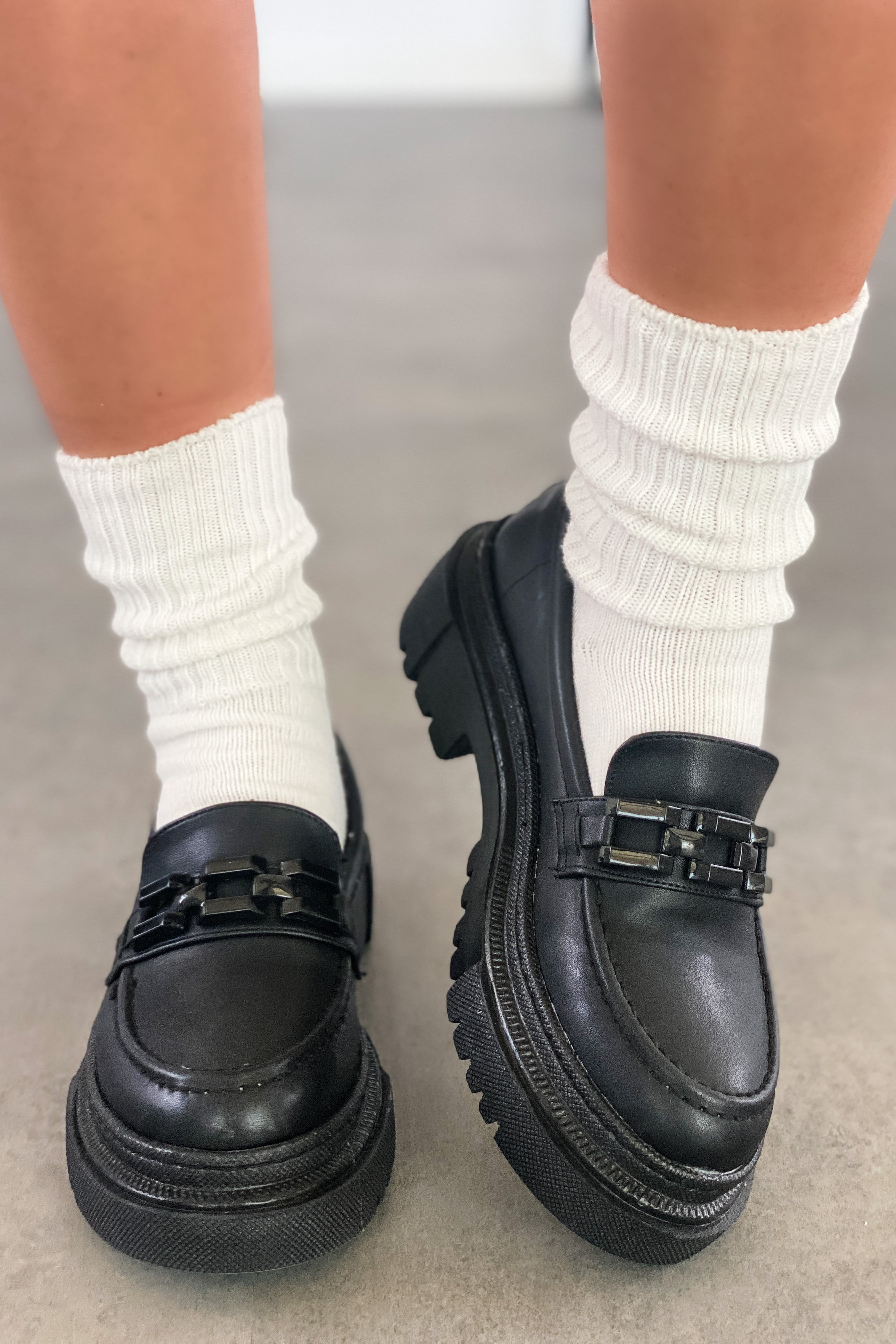 Harper Woman Loafer Matte Leather Shoes Black
