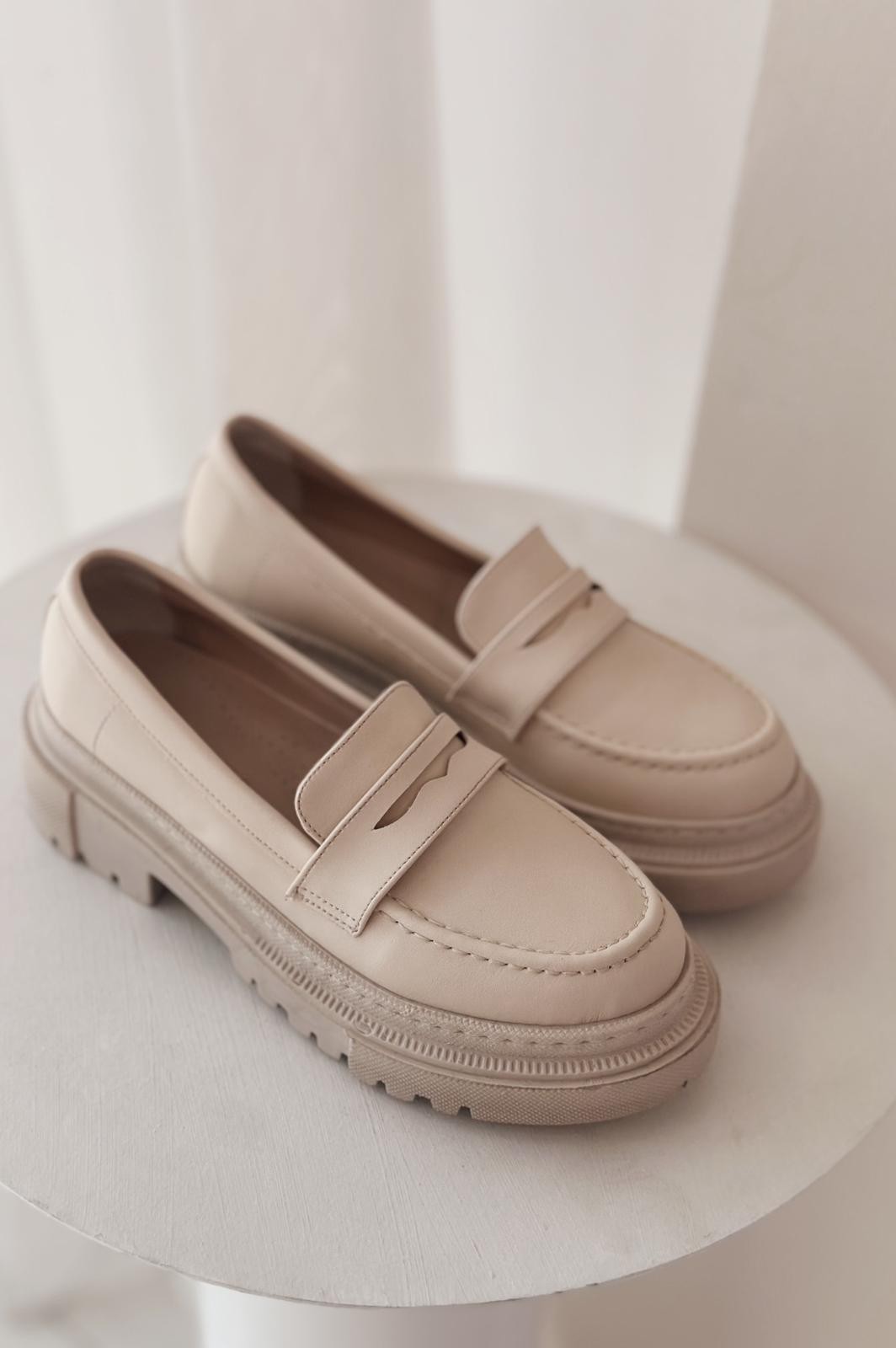 RIXTON MATER LEATHER WOMEN LoAfer Beige