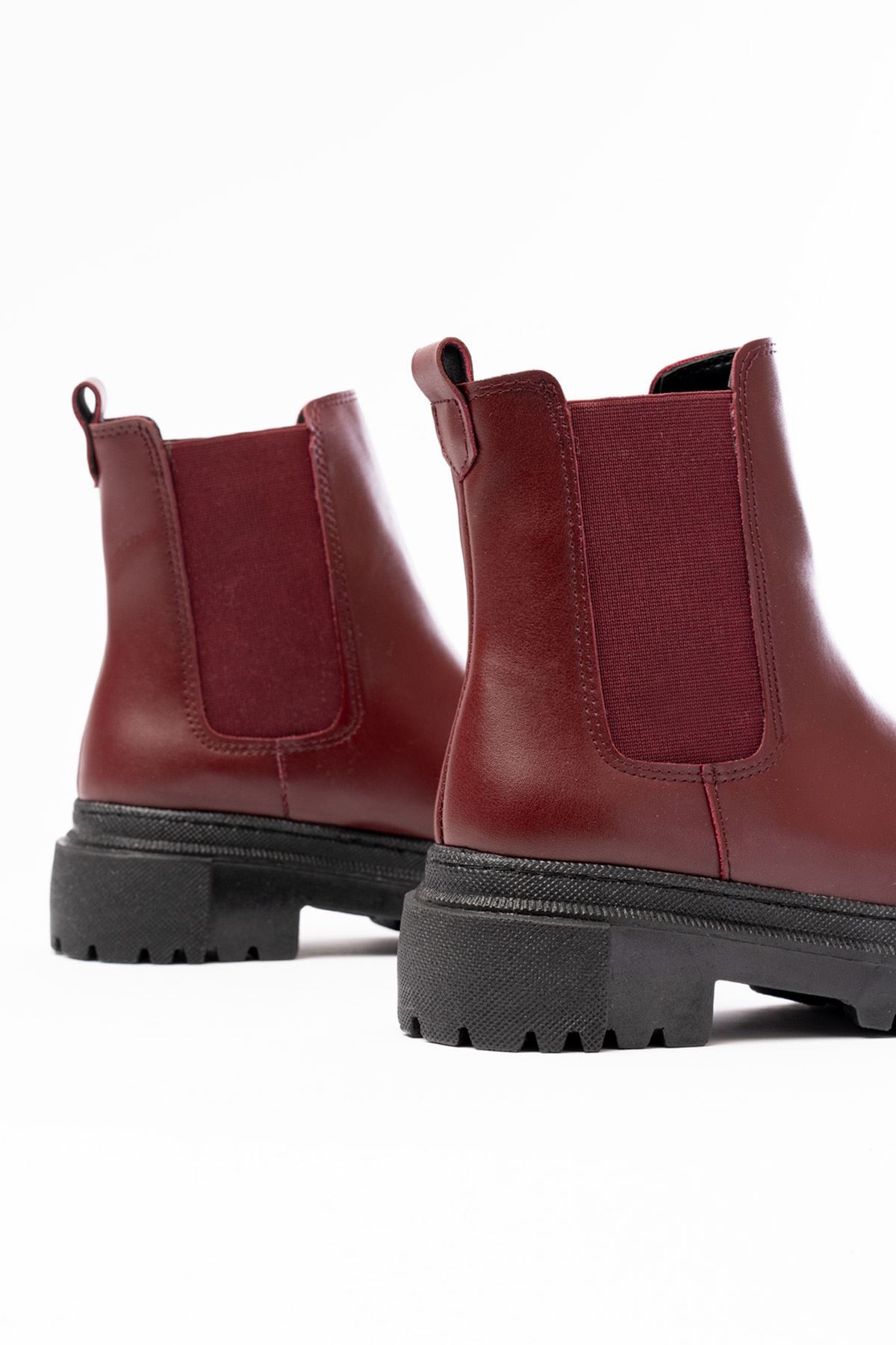 Soluna Burgundy Elastic Women's Boots