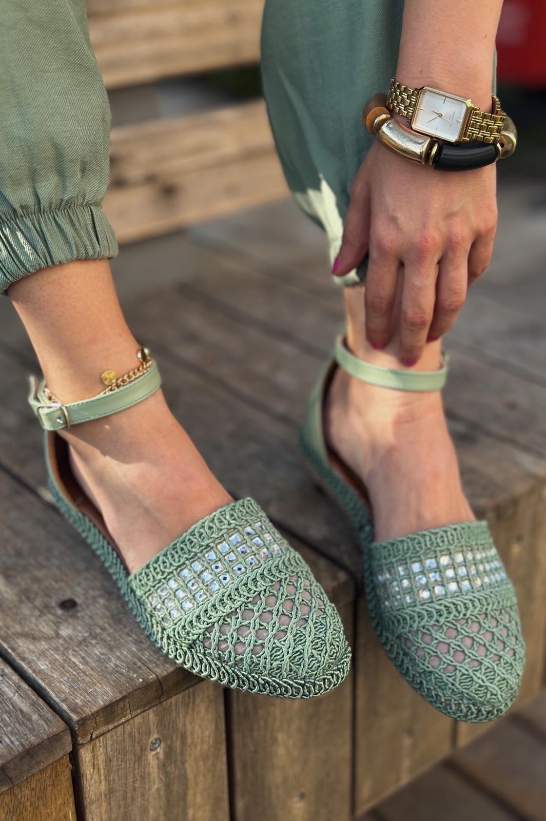 Lakes knit stone detailed woman Babet Mint Green