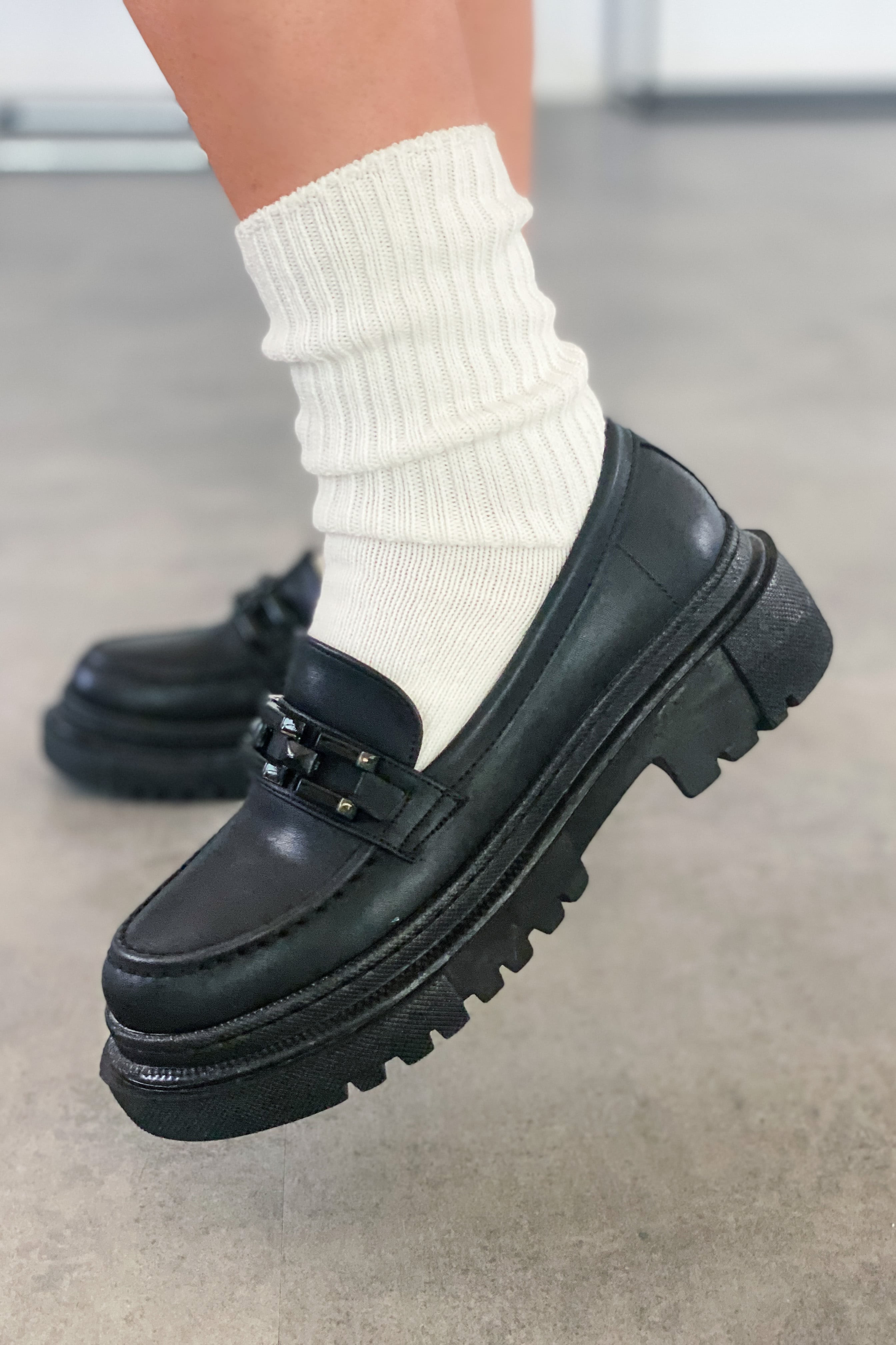 Harper Kadın Loafer Mat Deri Ayakkabı Siyah