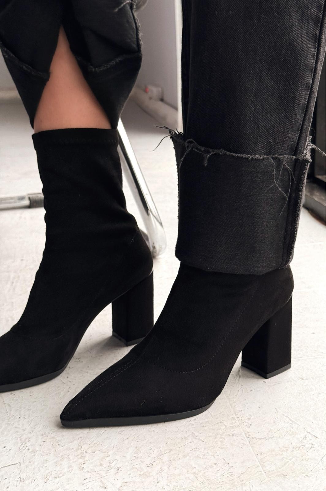 Ardews Heeled Sock Boots Black Women