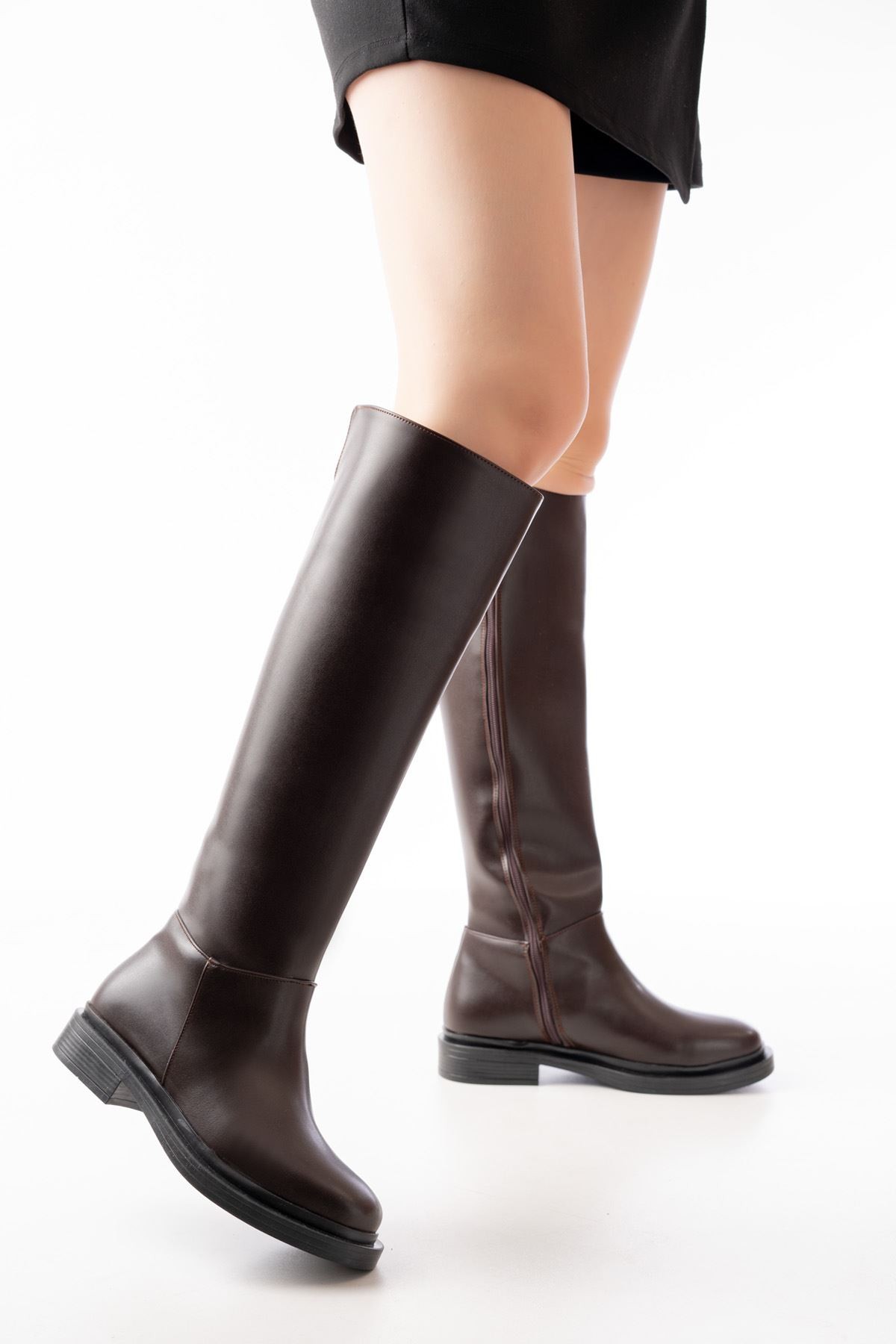 Zantra Brown Zipper Women's Boots