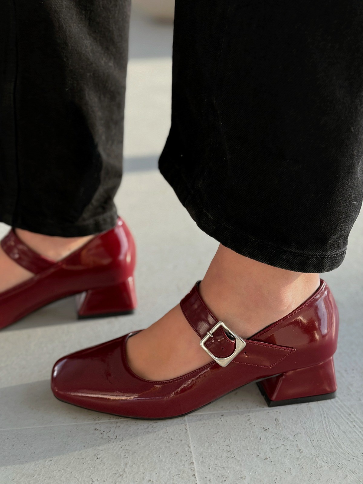 Lexyro Burgundy Heeled Women's Shoes