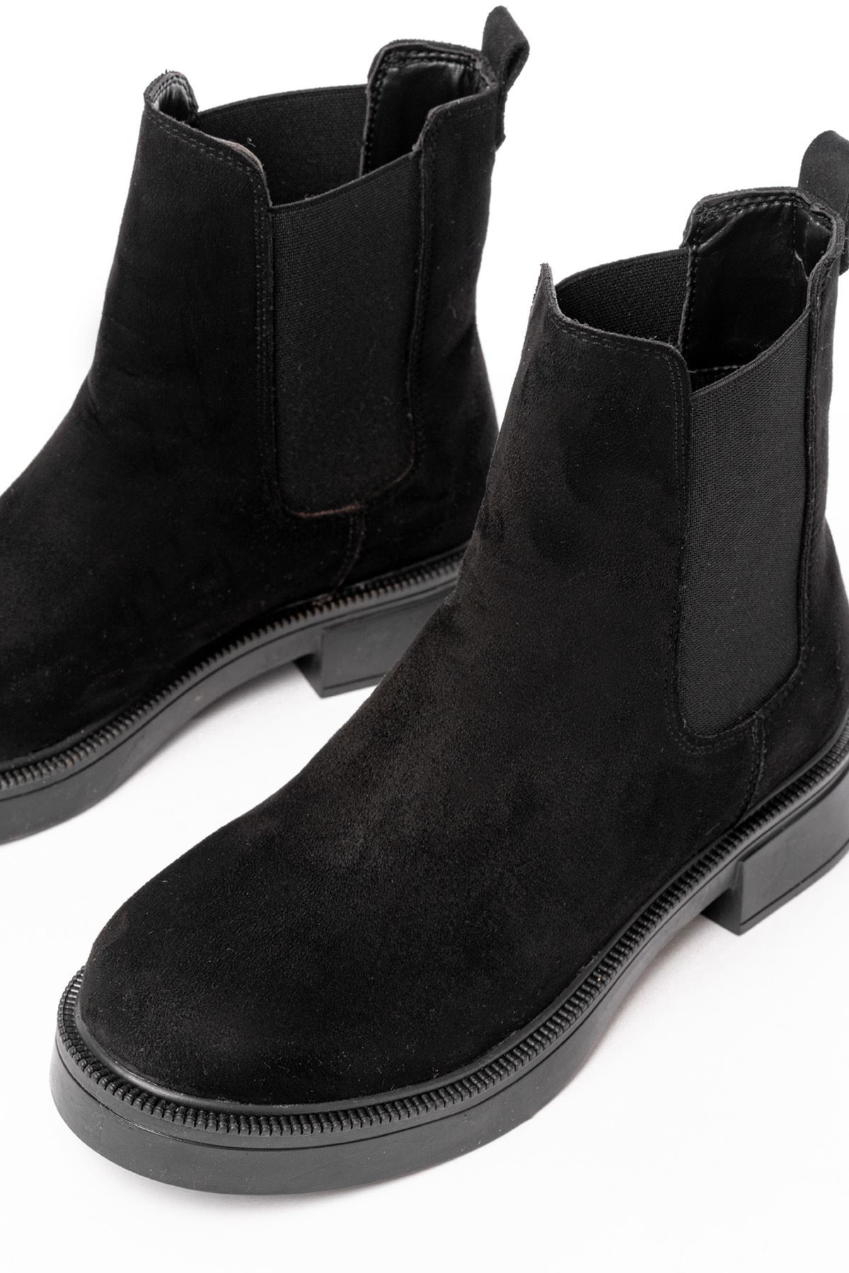 Soluna Suede Black Elastic Women's Boots