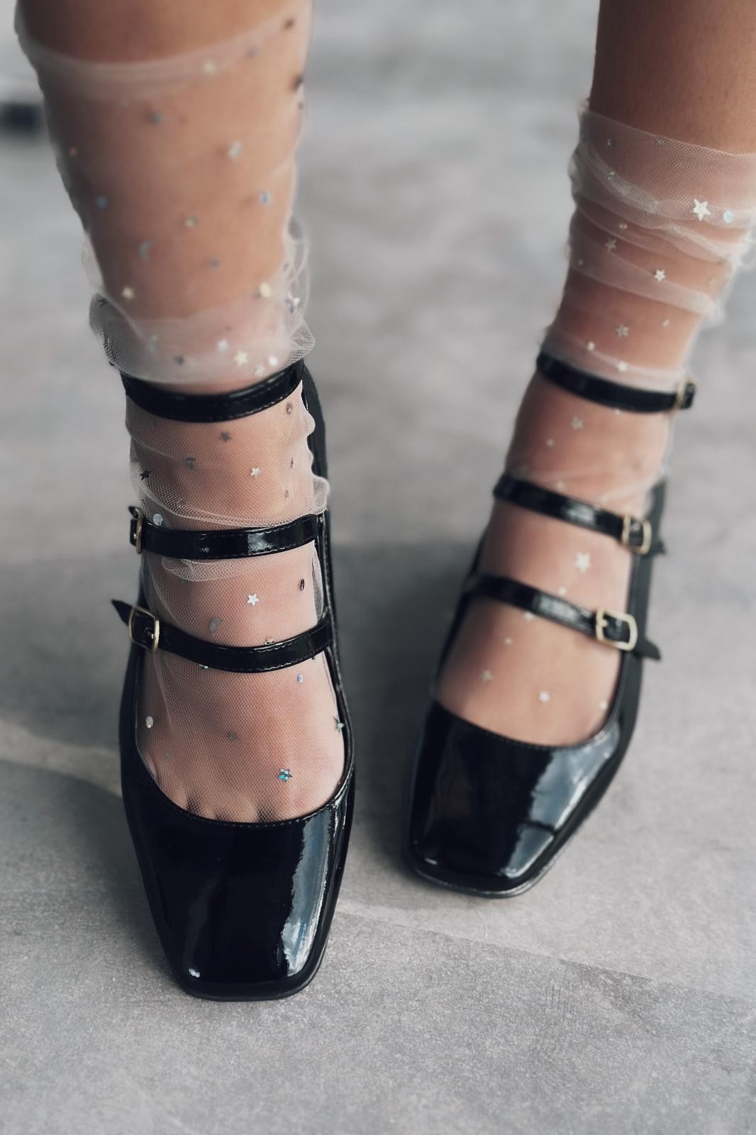 Noteras Rugan Mary Jane Kadın Topuklu Ayakkabı Siyah