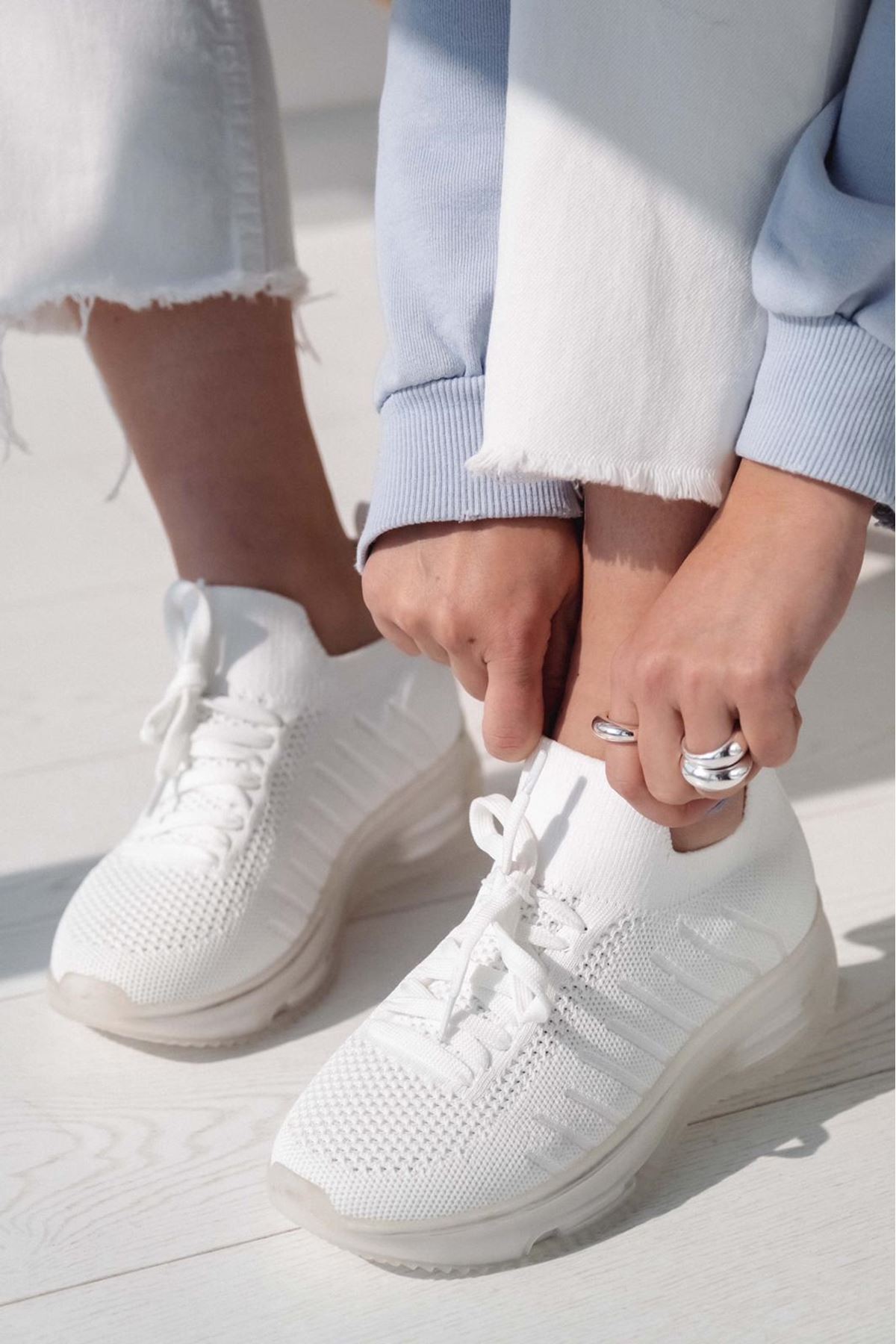 Ontersa knitwear sneakers white