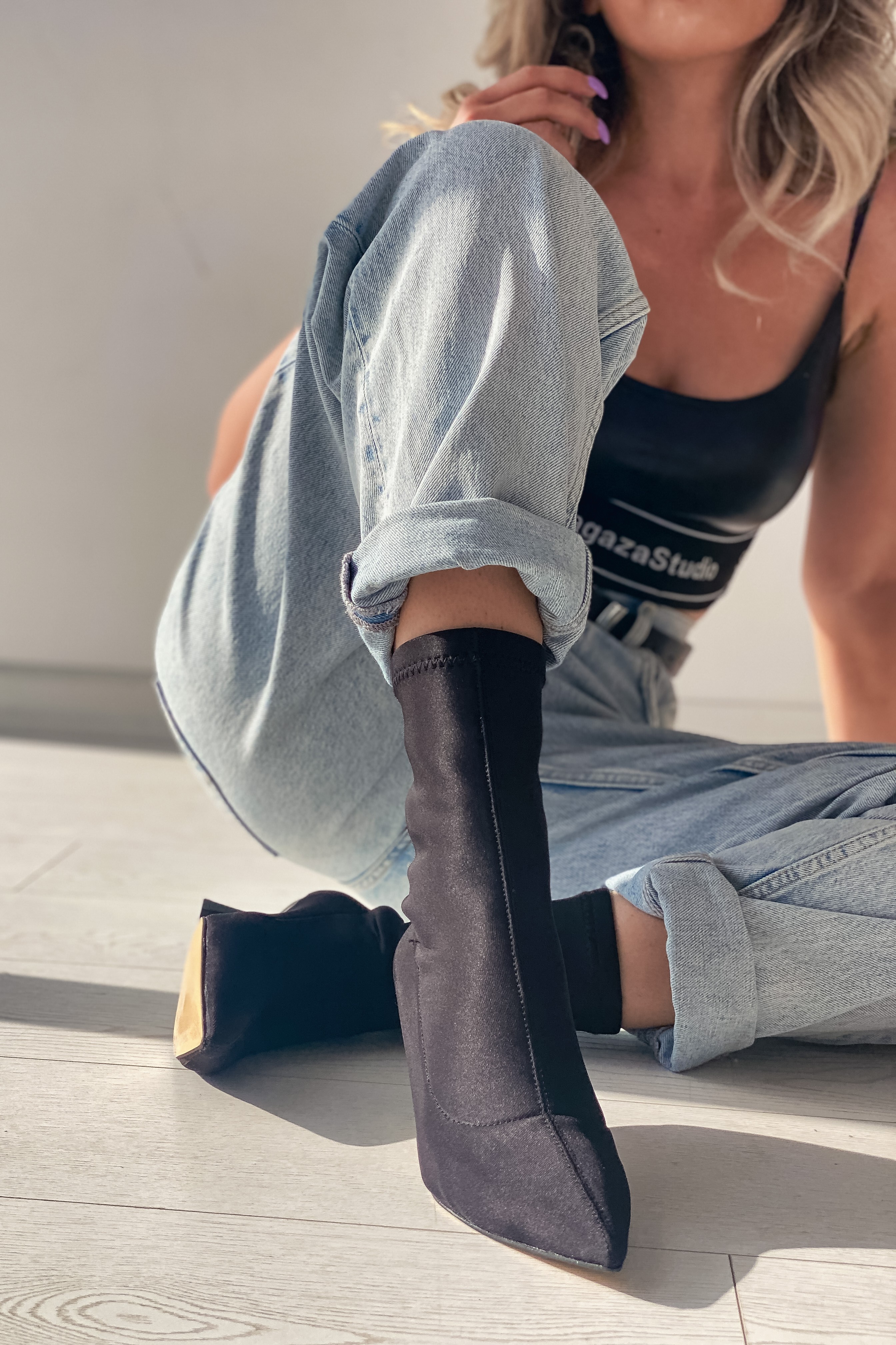 Loravo Kadın Streç Topuklu Bot Siyah