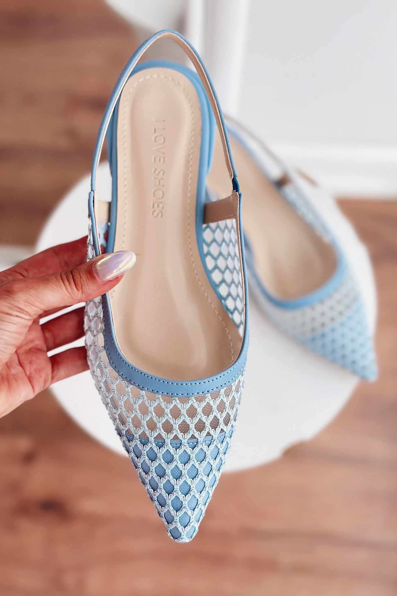 Noles Mesh Women's Ballerina Flats Baby Blue