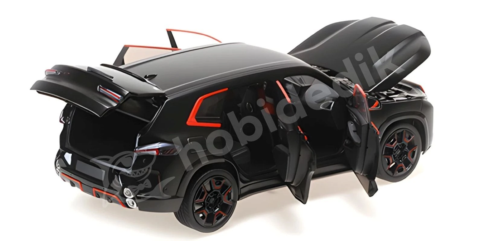 Minichamps 1:18 BMW XM (G09) 2023 – Matt Black with Orange Trim