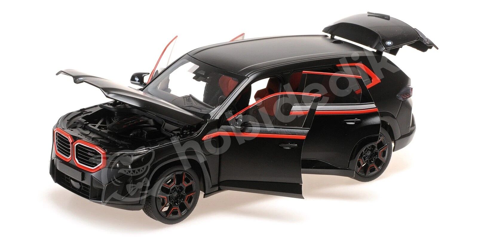 Minichamps 1:18 BMW XM (G09) 2023 – Matt Black with Orange Trim