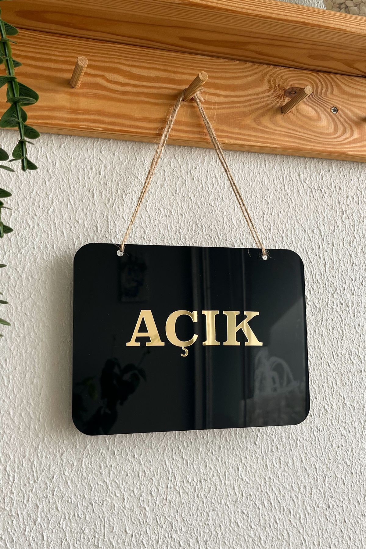 Mağaza Açık Kapalı Tabelası Pleksi - 20*15 Cm - 1 Adet Kancalı Cam Vantuzu Hediye