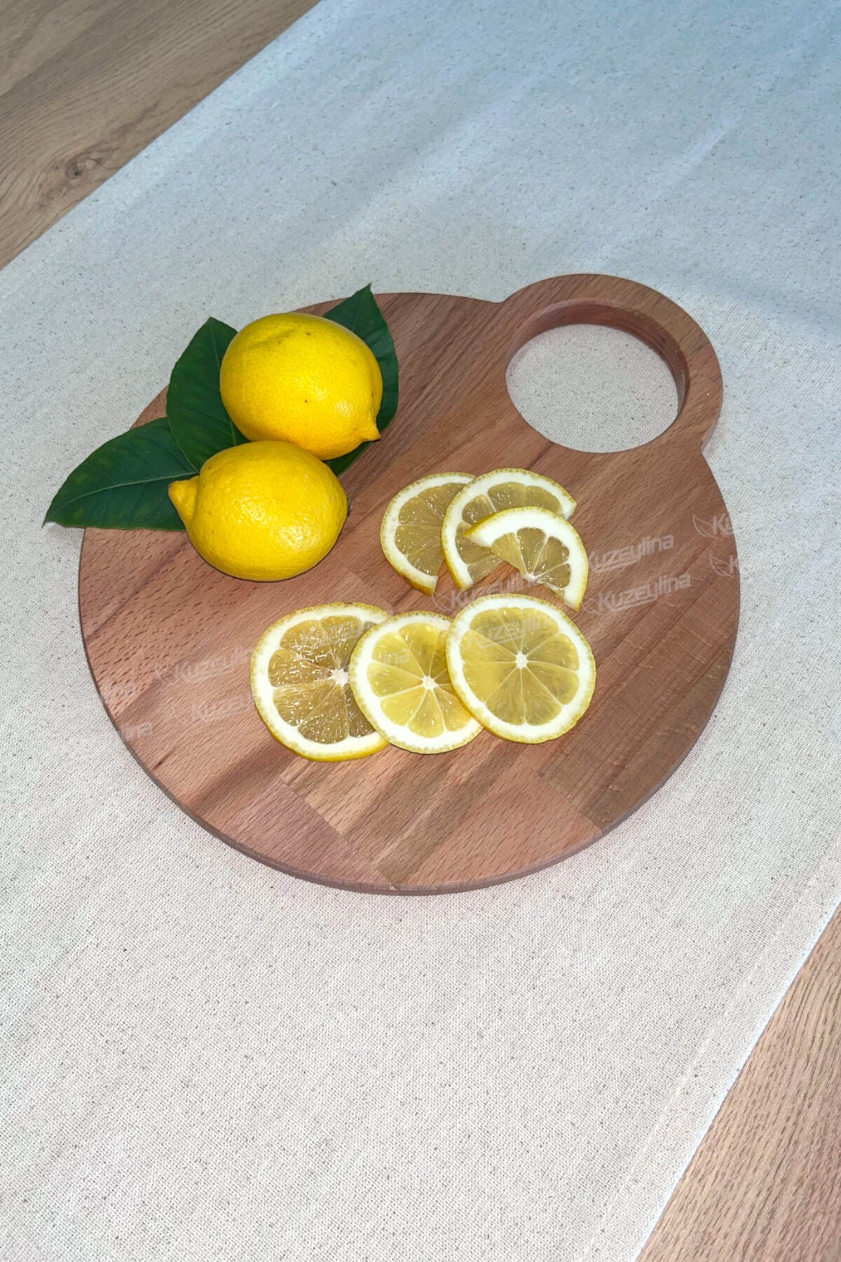 Ahşap Kesme Tahtası – Sunumluk Doğal Kayın Ağacı 30x26 cm