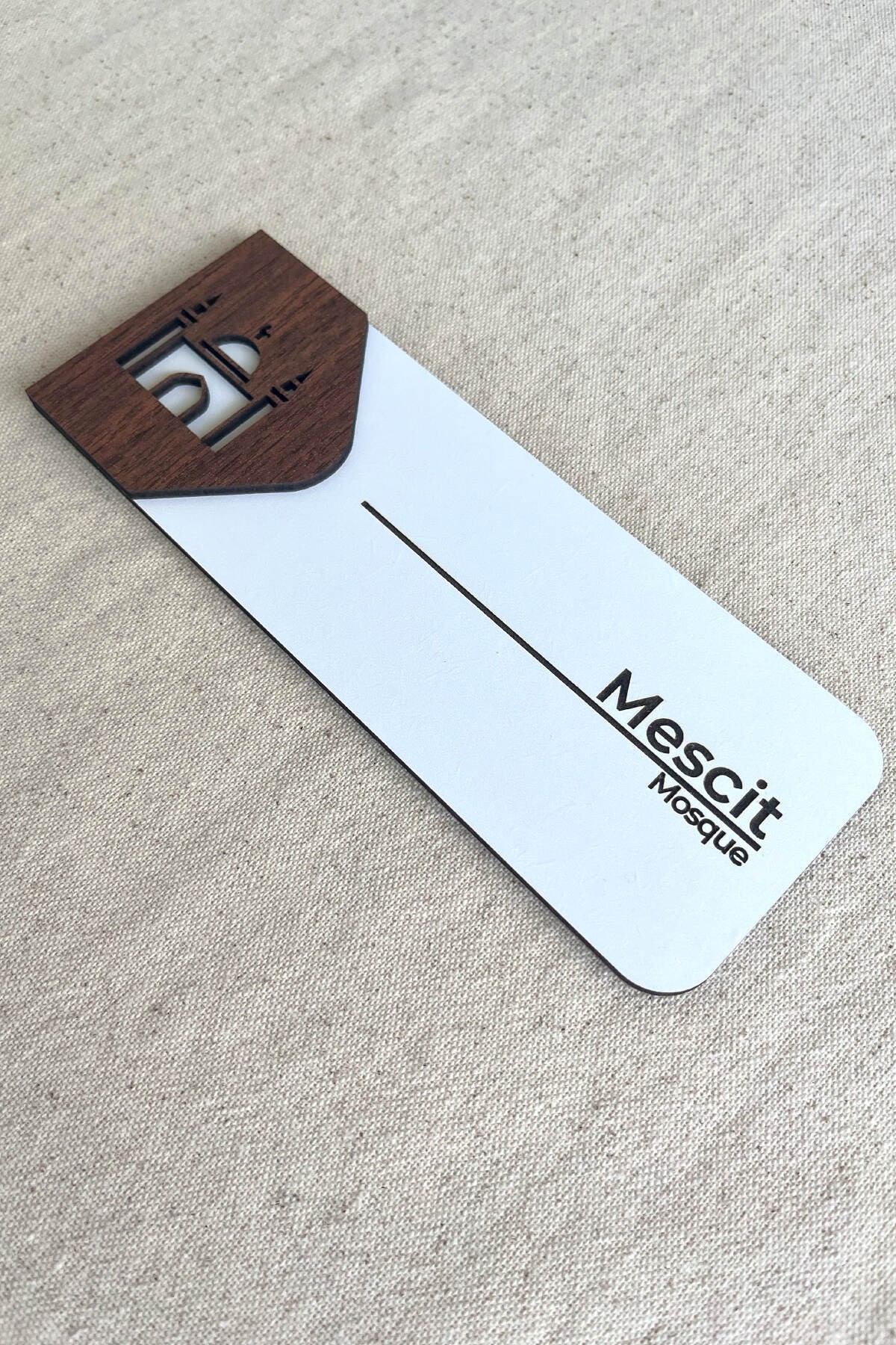 Mescit Kapı Tabelası – MDF Yönlendirme ve İbadet Alanı Levhası | 19x7 cm