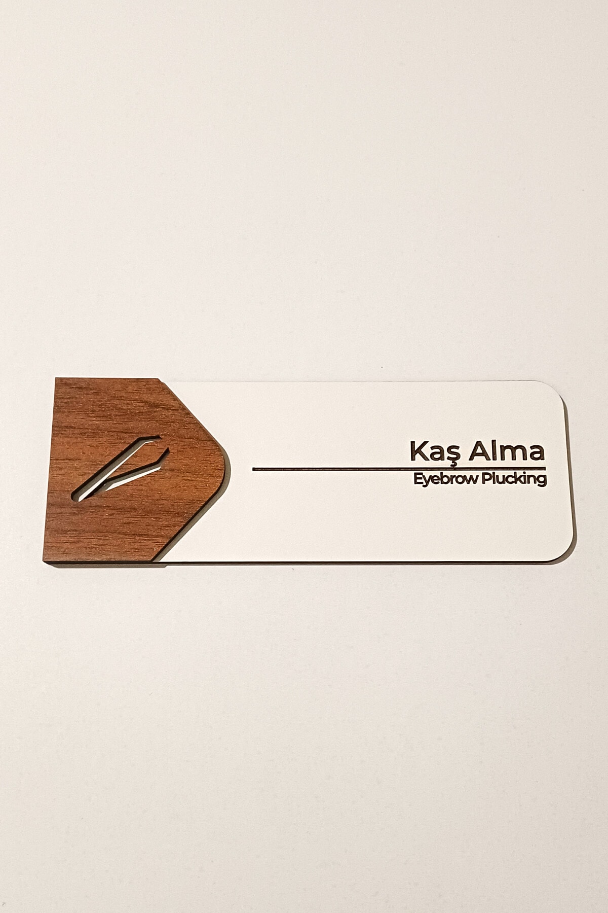 Kaş Alma Odası Kapı Tabelası – 19x7 cm Çift Katmanlı, Çift Taraflı Bantlı