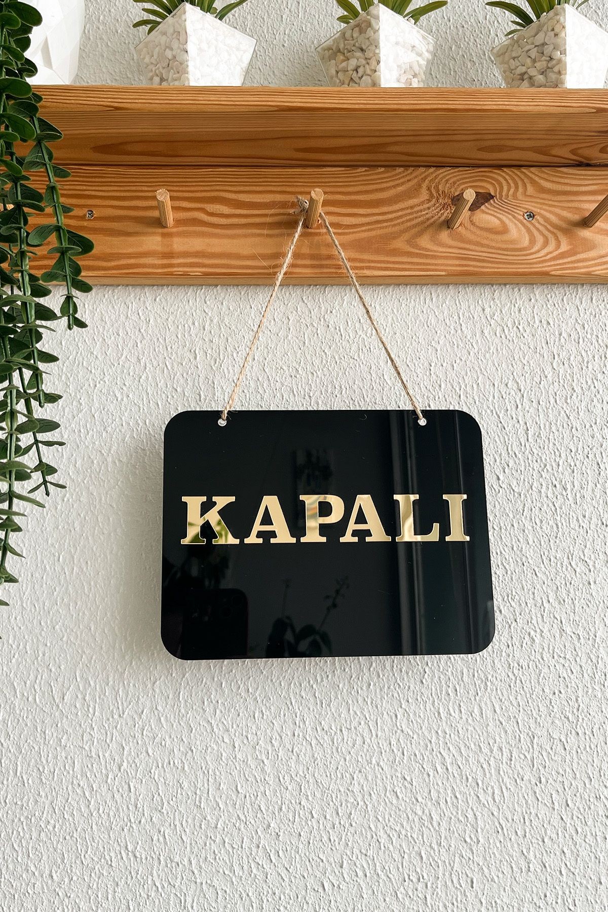 Mağaza Açık Kapalı Tabelası Pleksi - 20*15 Cm - 1 Adet Kancalı Cam Vantuzu Hediye