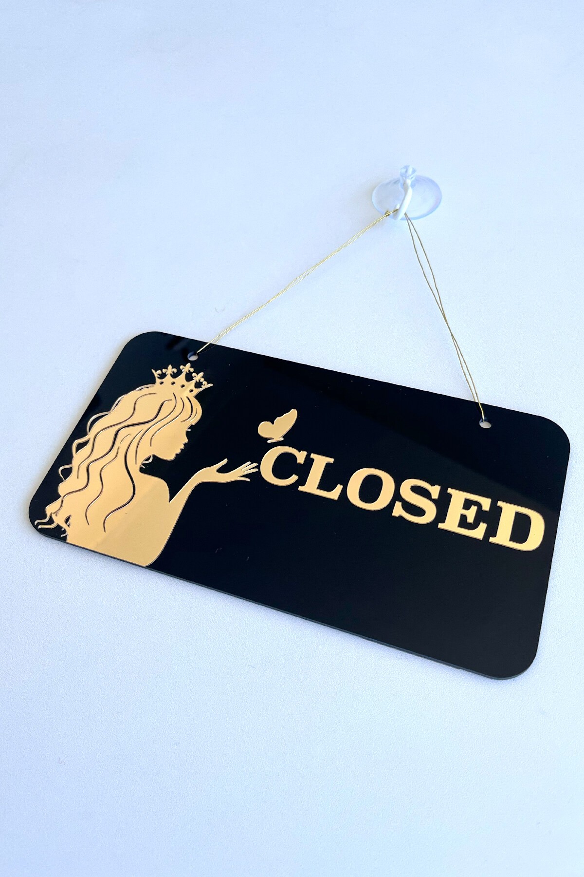 Open / Closed Kapı Tabelası – Kuaför ve Güzellik Salonları için Şık Tasarım