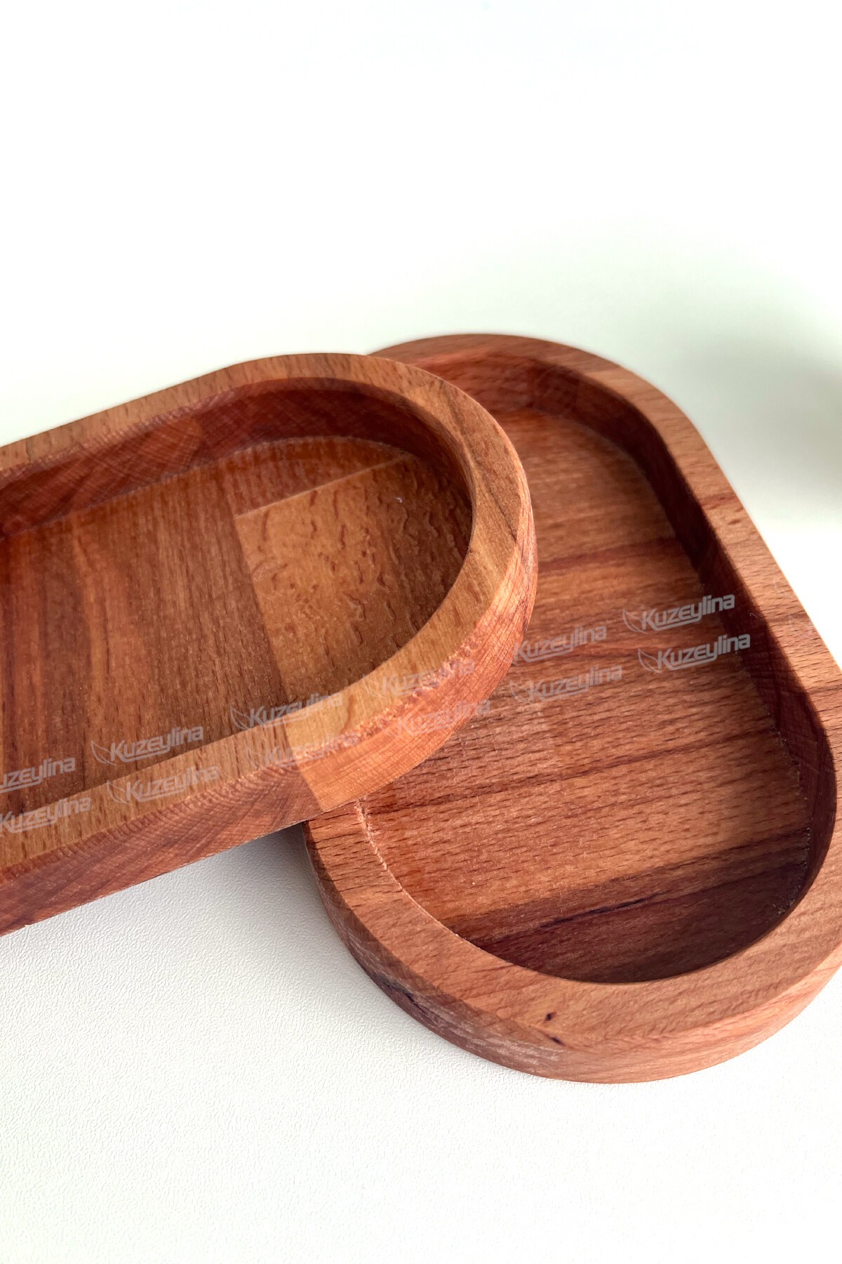 Doğal Kayın Ağacı Ahşap Yağdanlık, Çerezlik, Sunumluk, Takı Organizeri - 17x10 cm