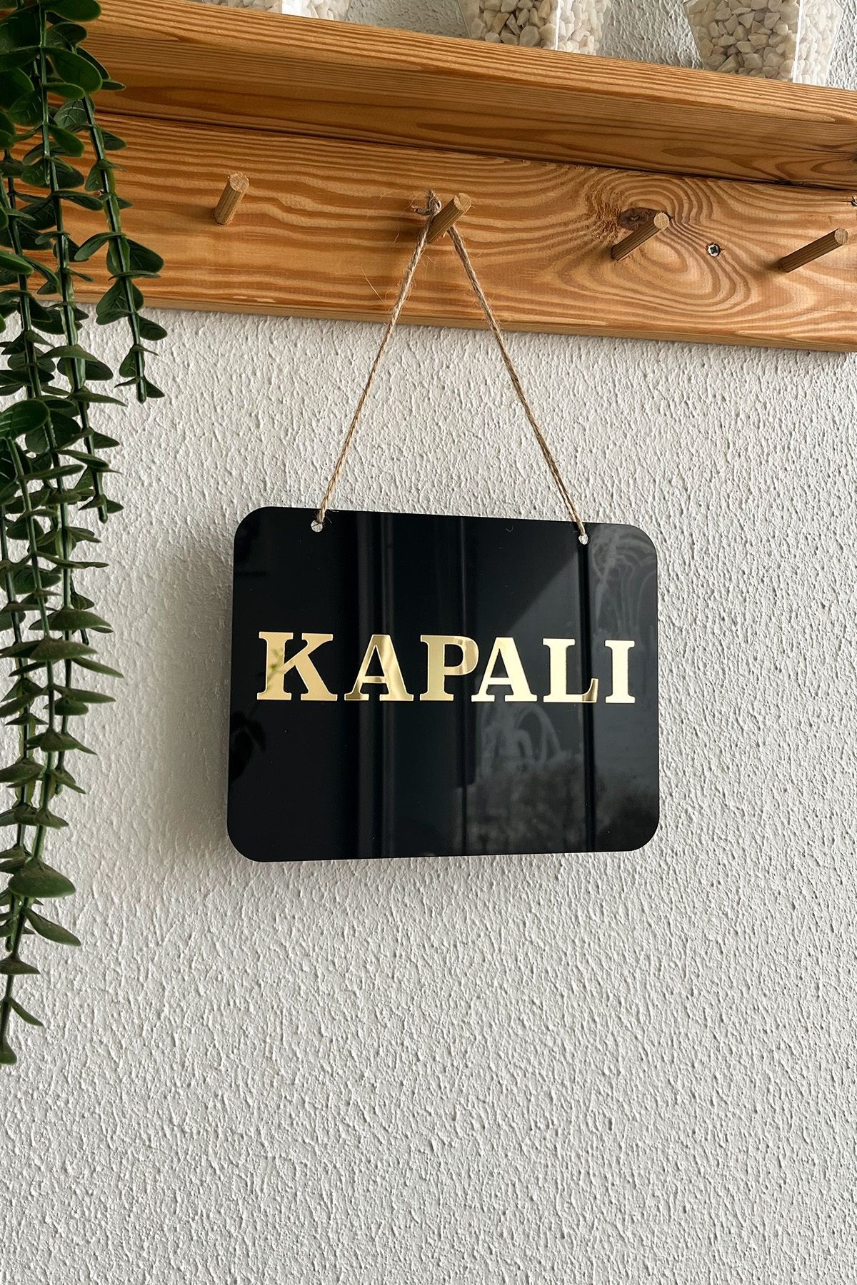 Mağaza Açık Kapalı Tabelası Pleksi - 20*15 Cm - 1 Adet Kancalı Cam Vantuzu Hediye