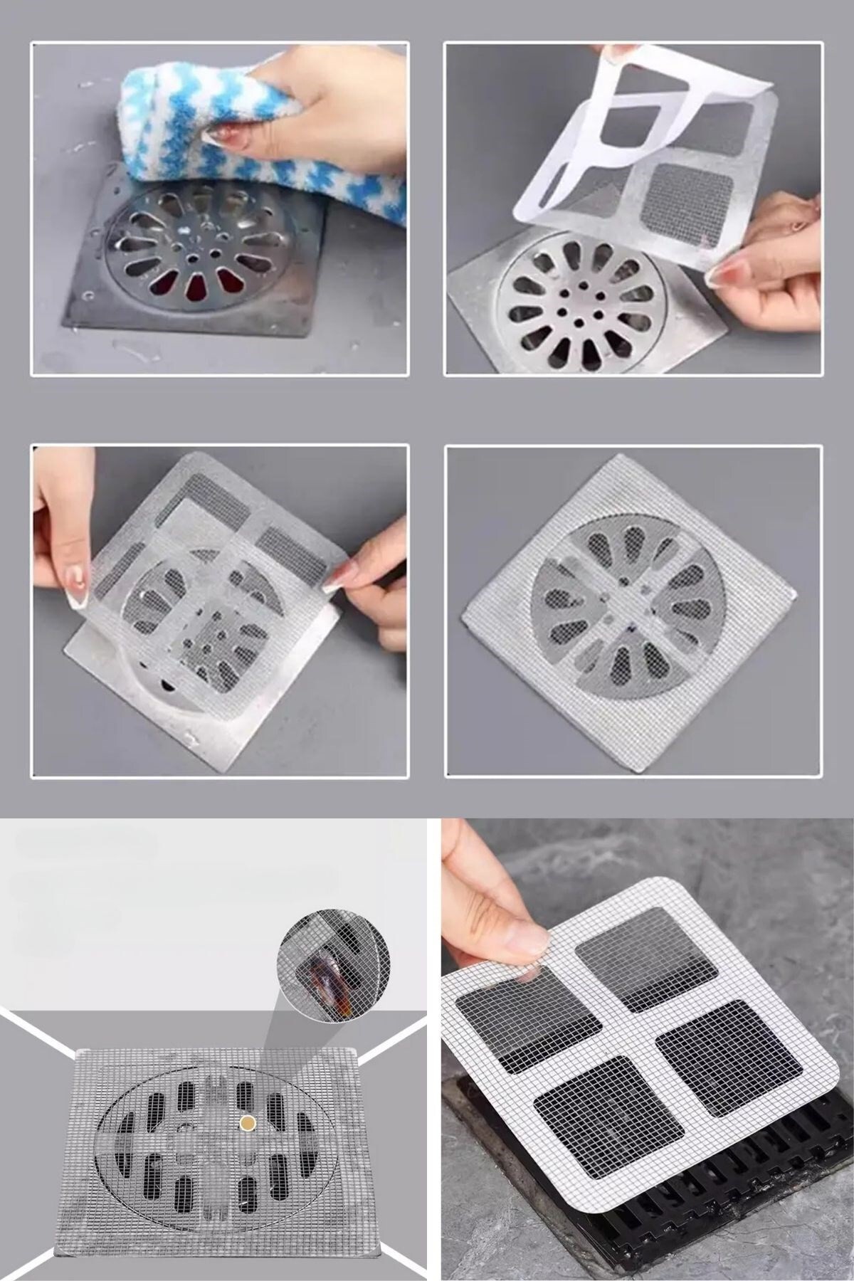 10'lu Banyo ve Mutfak Lavabo Koku ve Haşere Böcek Önleyici Gider Filtresi