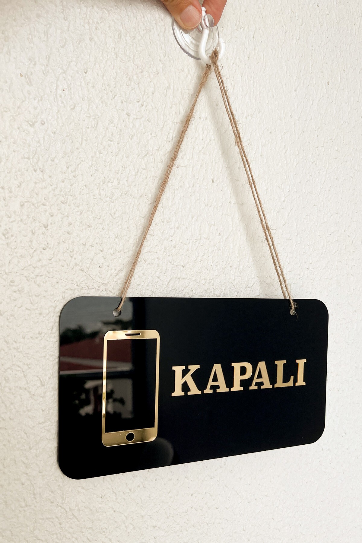 Telefoncular İçin Açık Kapalı Kapı Tabelası – 22x12 cm