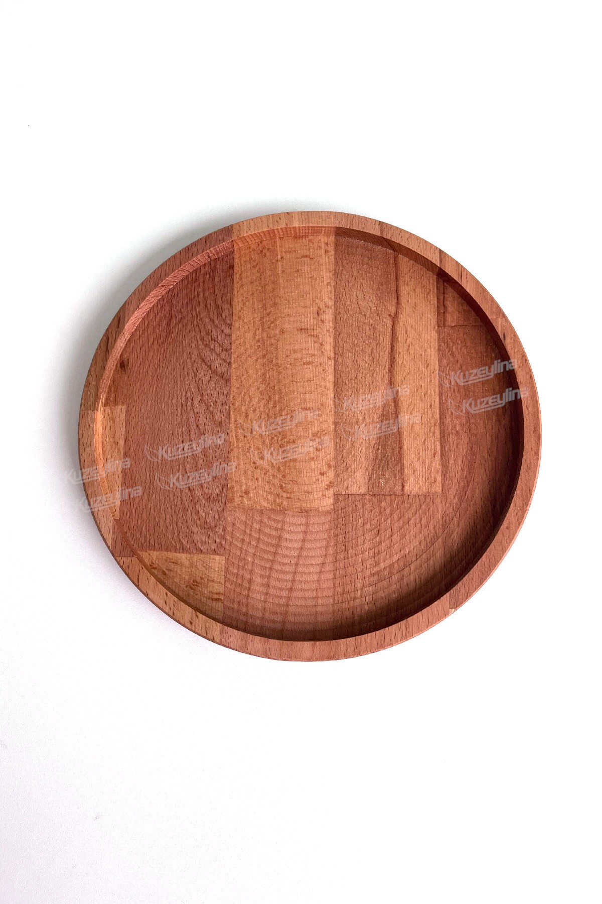 Doğal Ahşap Sunum ve Servis Tabağı | Çerezlik | 25 cm Çap | Kayın Ağacı