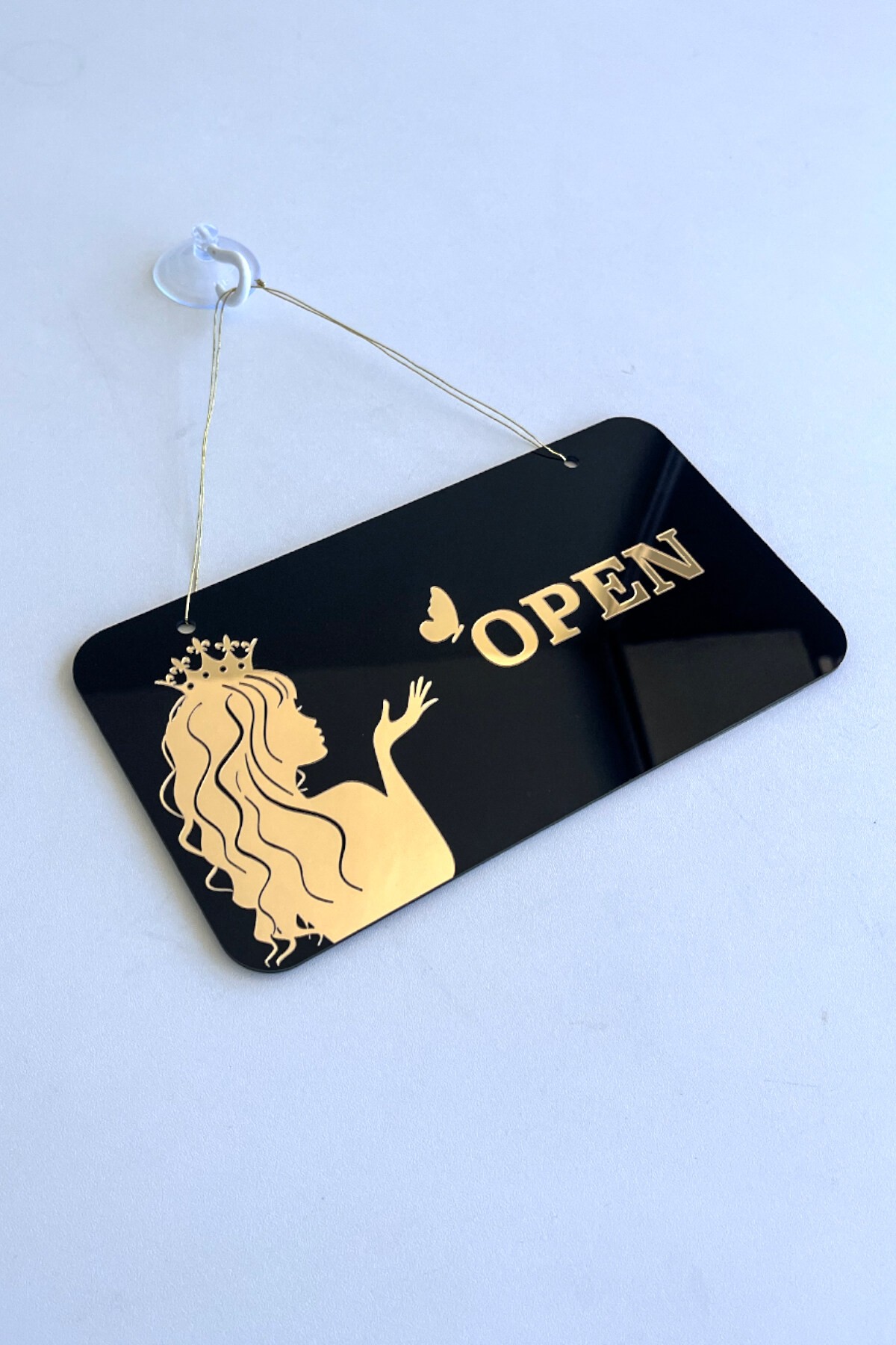 Open / Closed Kapı Tabelası – Kuaför ve Güzellik Salonları için Şık Tasarım